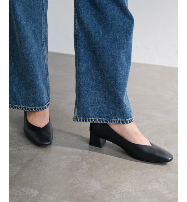  「《追加》4cmスクエアVカットパンプス」|パンプス|
