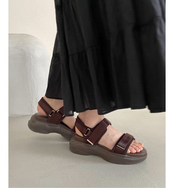  「《追加予約》コンビベルトスニーカーサンダル」|サンダル|ブラウン