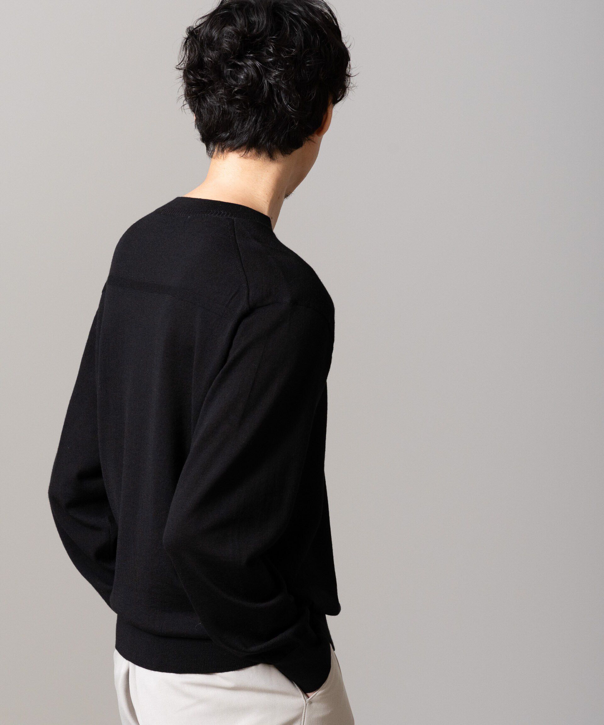 nano･universe「「毛玉レスニット」ファインゲージVネック」|ニット・セーター|