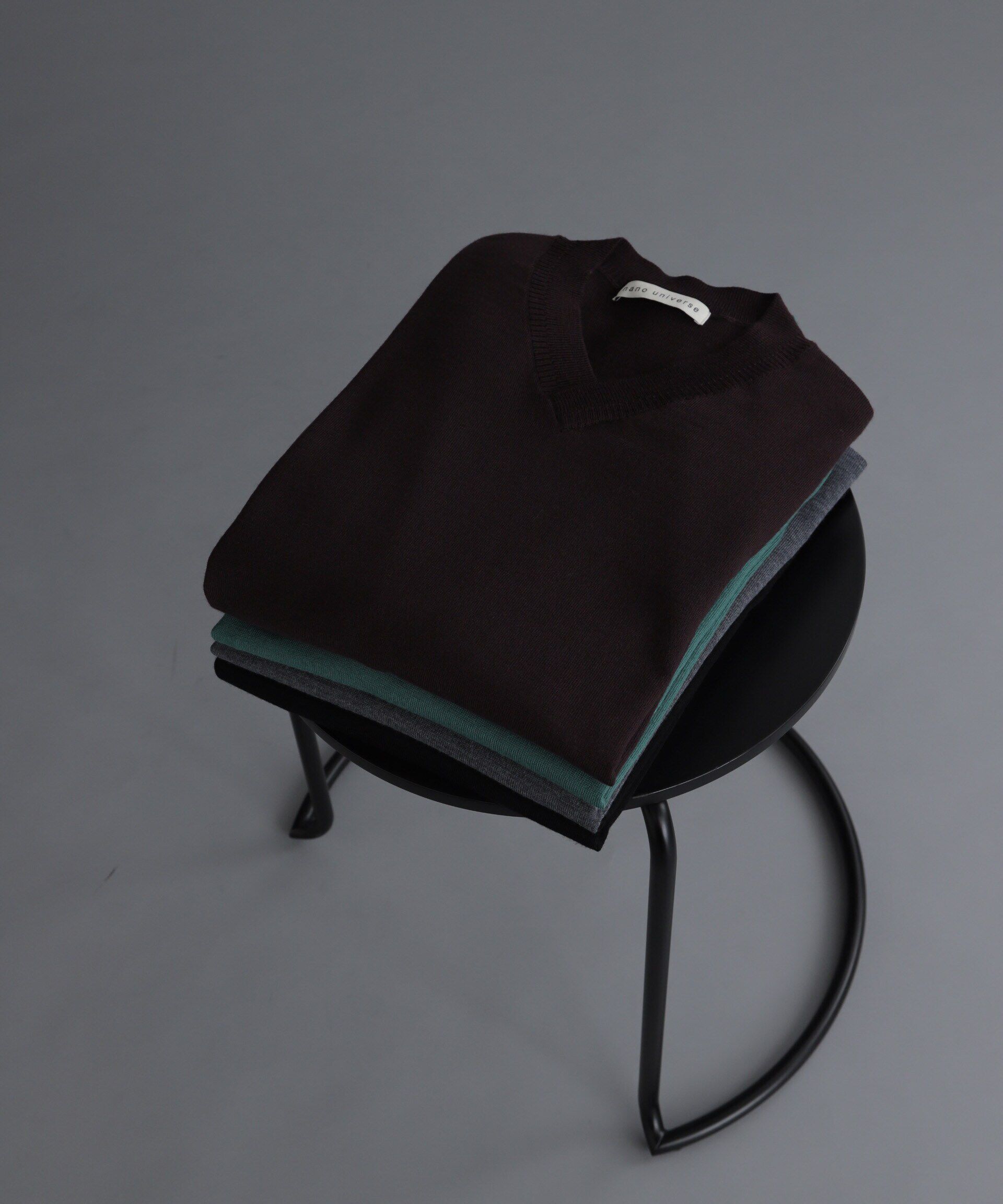 nano･universe「「毛玉レスニット」ファインゲージVネック」|ニット・セーター|