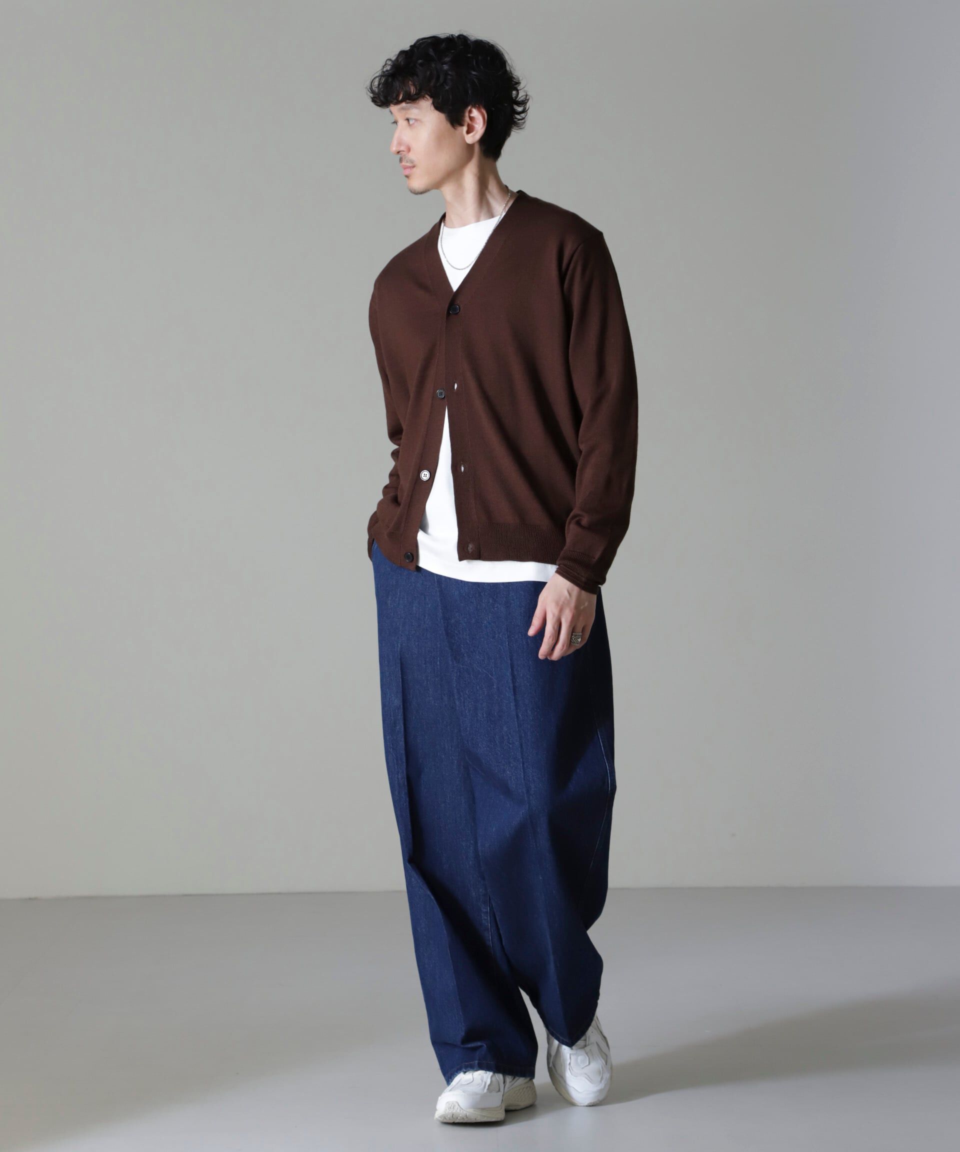 nano･universe「タスマニアミックスベーシックカーディガン」|ニット・セーター|