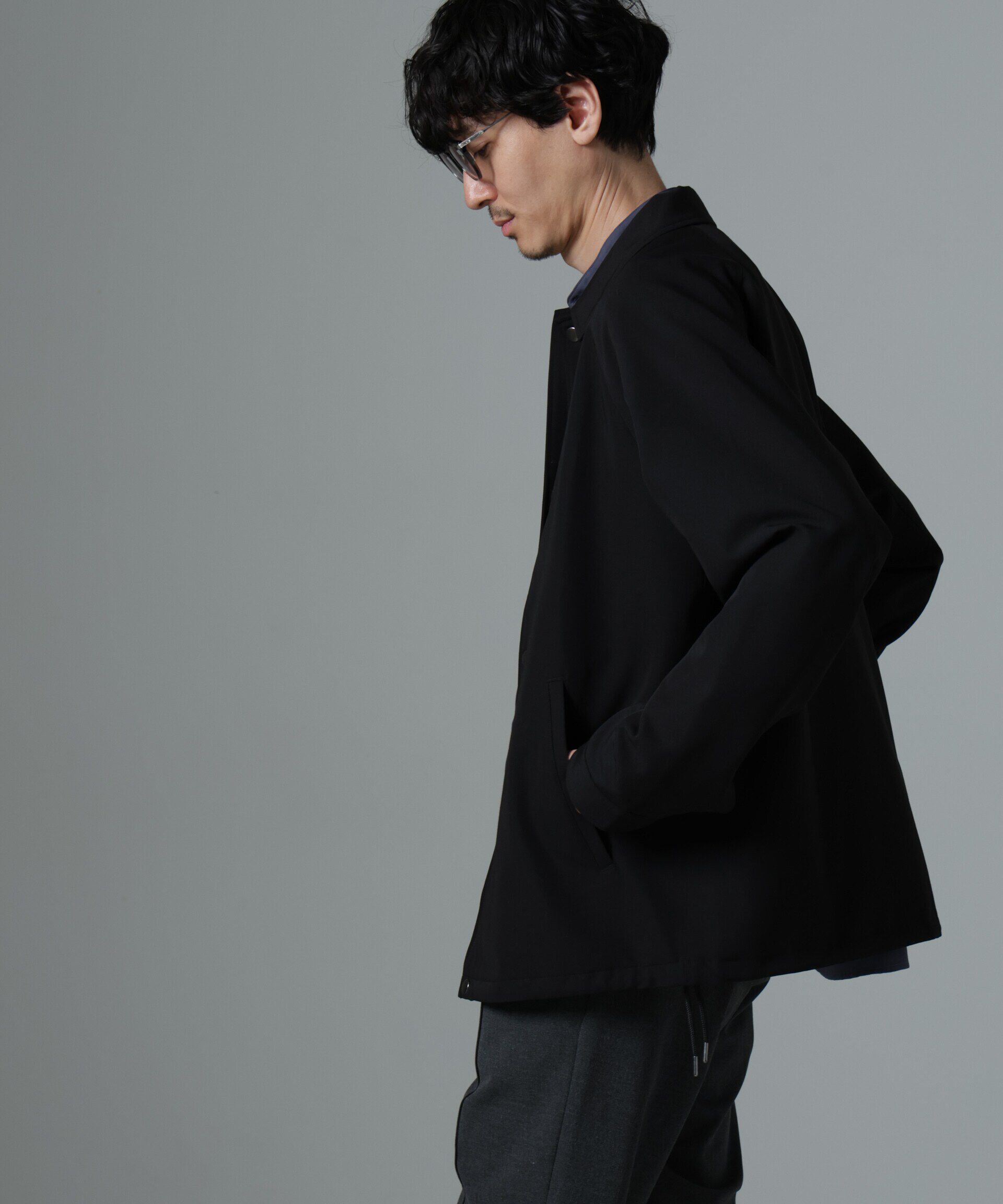 nano･universe「イタリアンドットリラックスコーチジャケット」|ブルゾン・スタジャン|