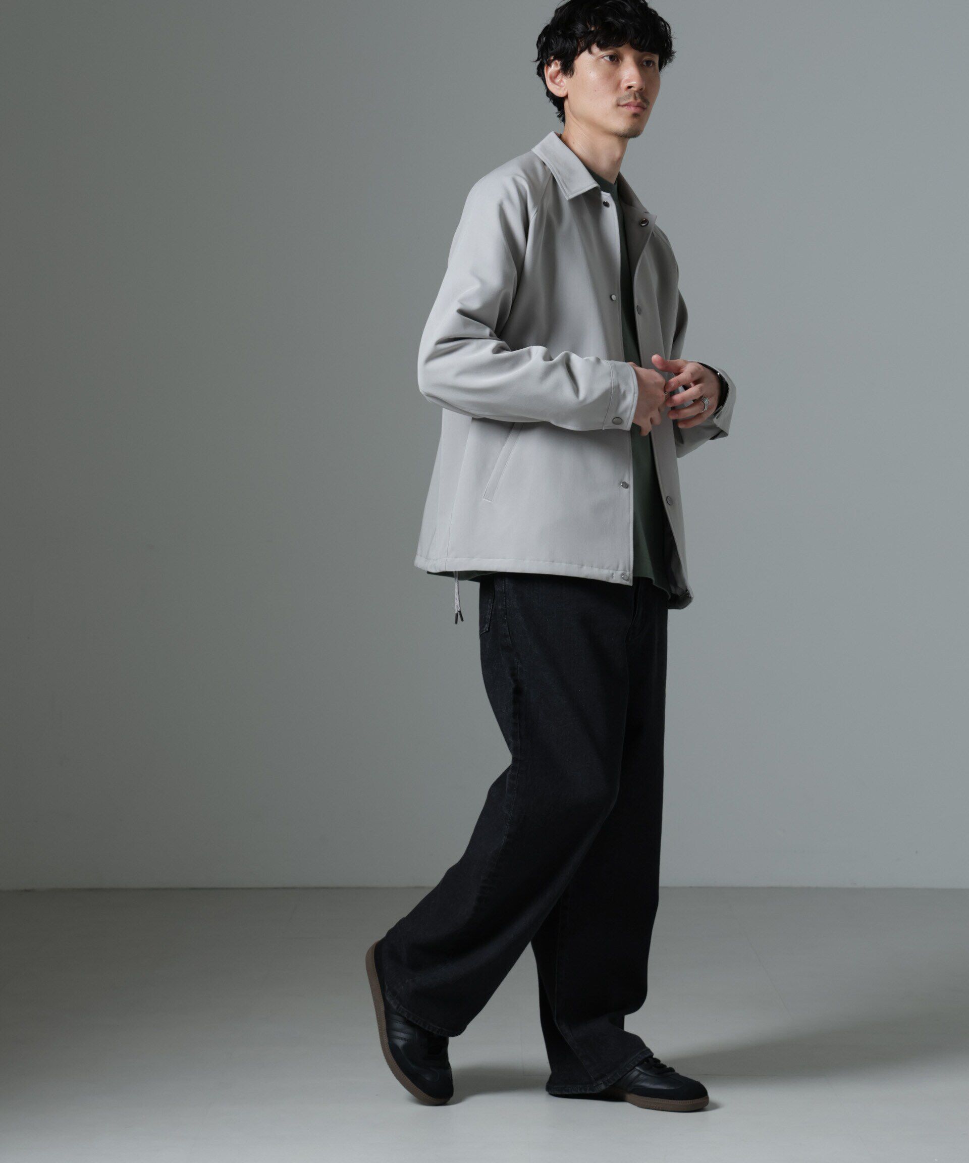 nano･universe「イタリアンドットリラックスコーチジャケット」|ブルゾン・スタジャン|