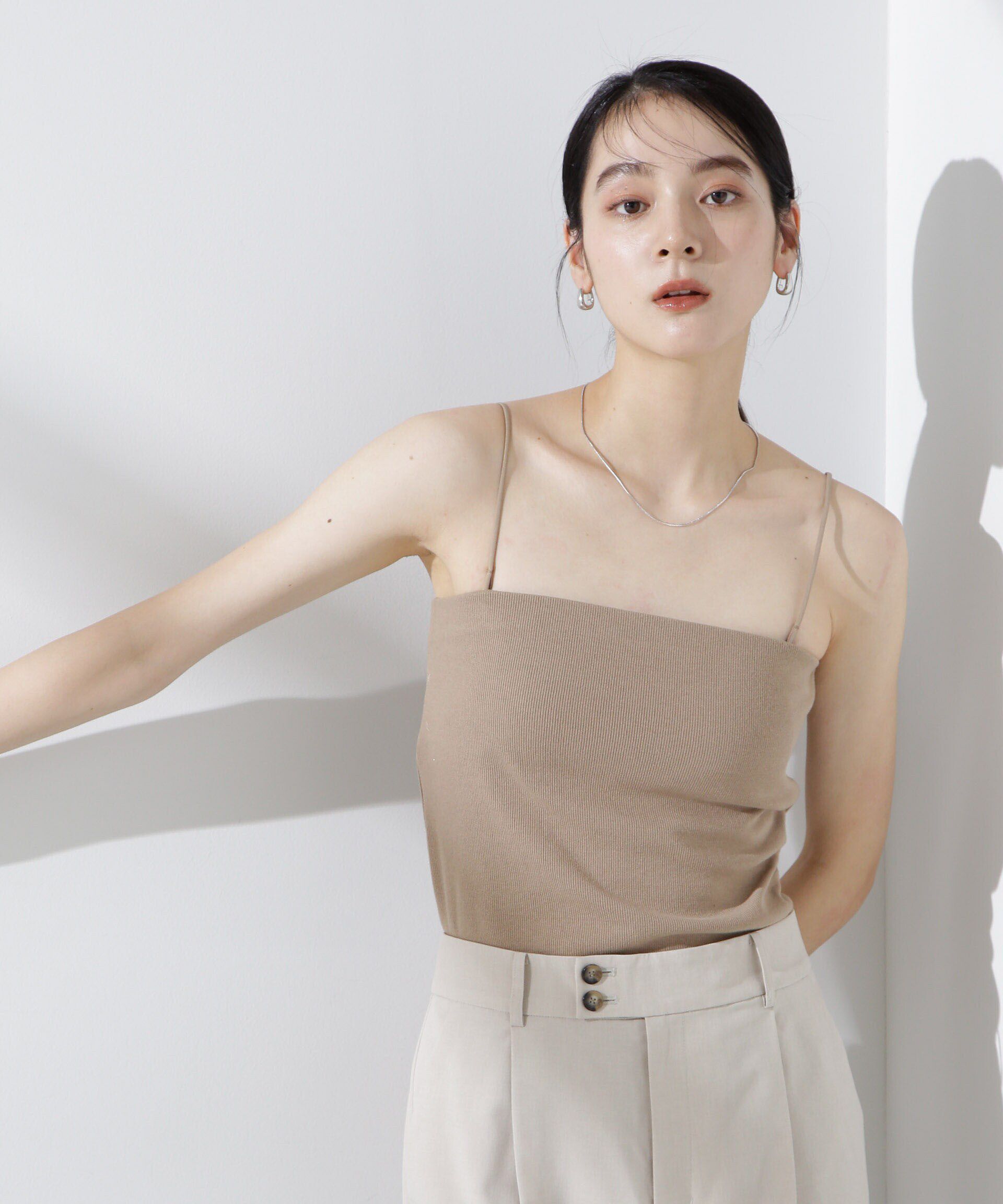 nano･universe「カップ付き2wayキャミベアトップ」|Tシャツ・カットソー|グレージュ3