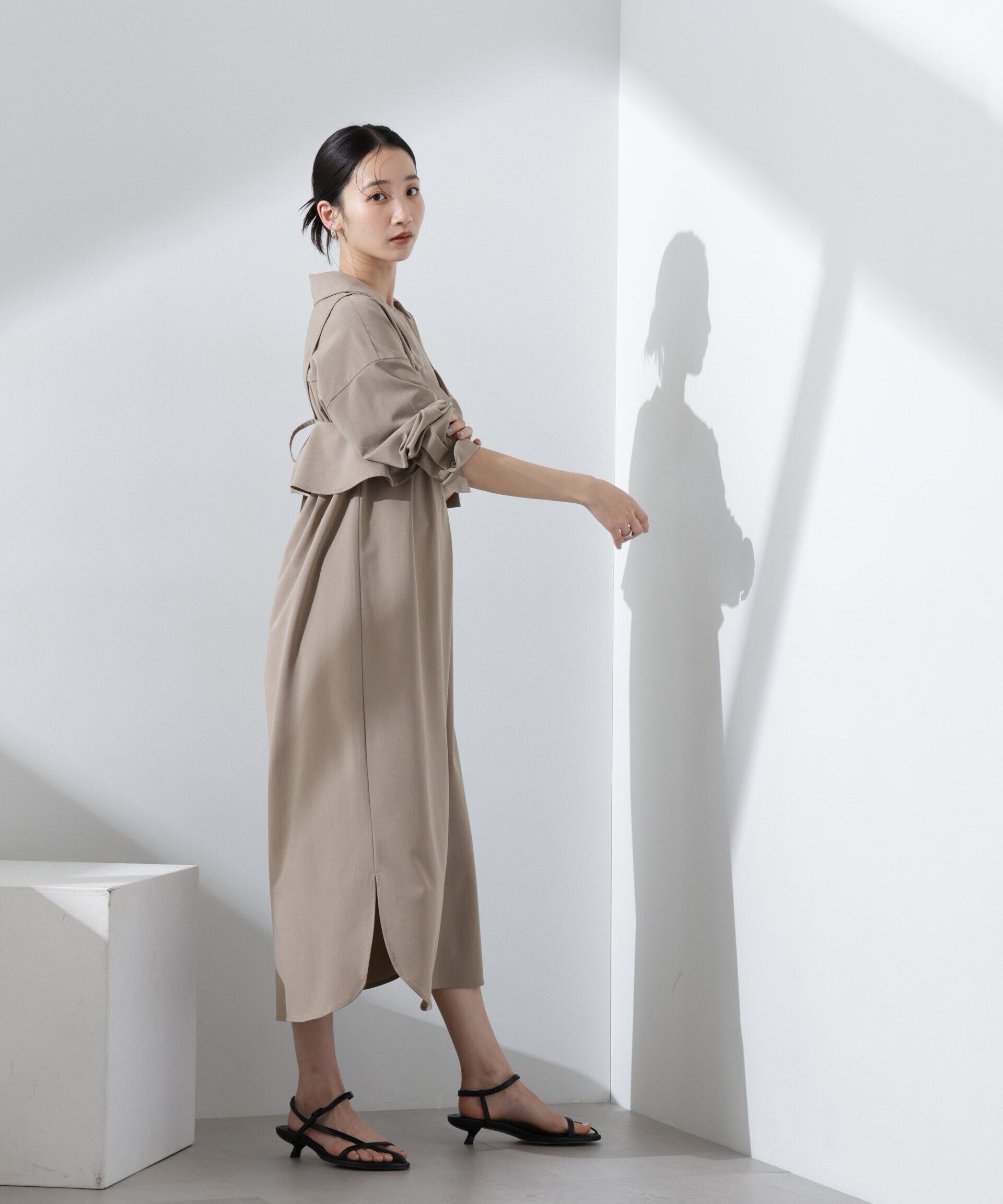 nano･universe「キャミソールビスチェ＋スキッパーワンピースSET」|ワンピース|