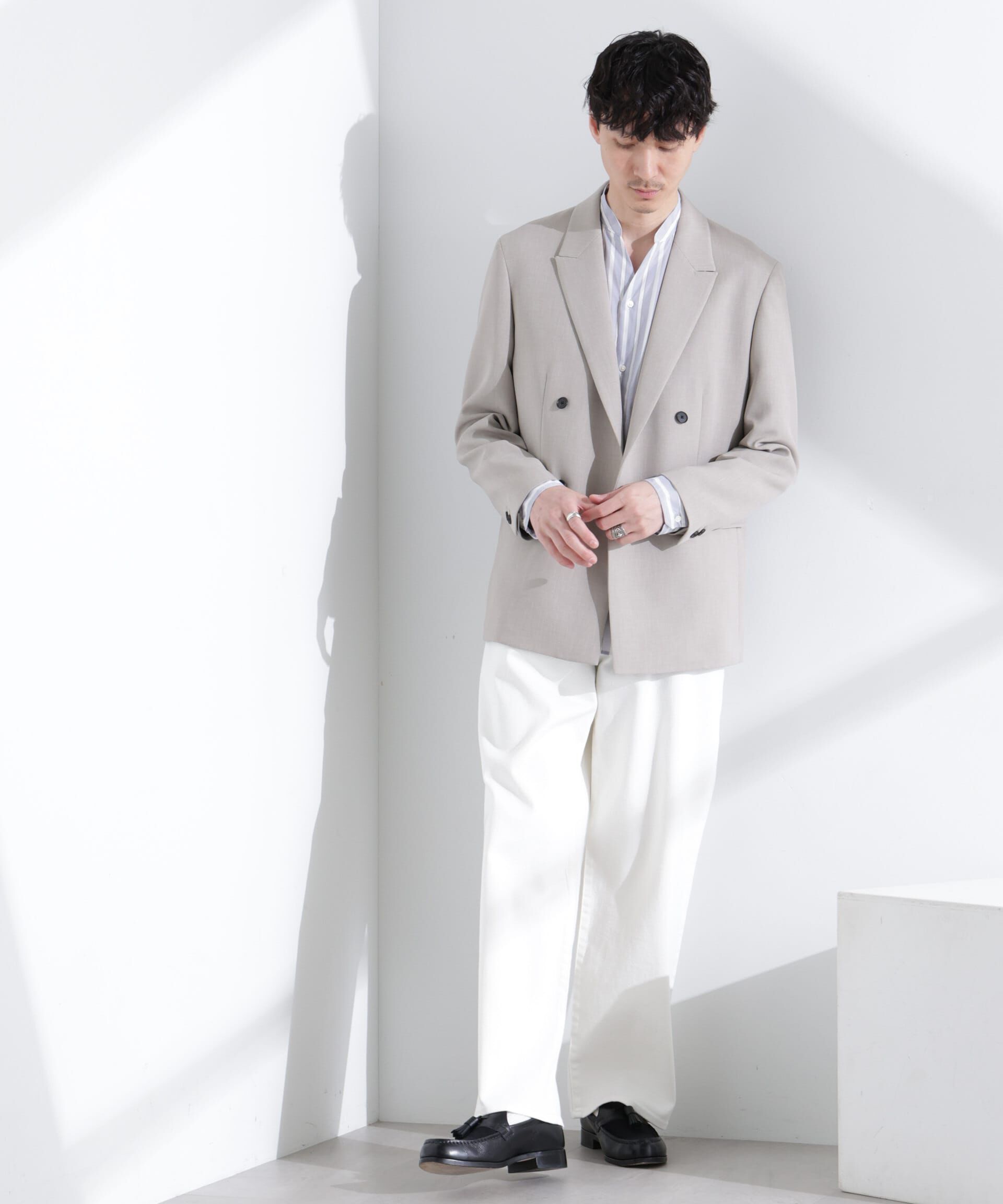 nano･universe「ReflaxR ダブルクロスウェザージャケット（セットアップ可）」|テーラードジャケット|