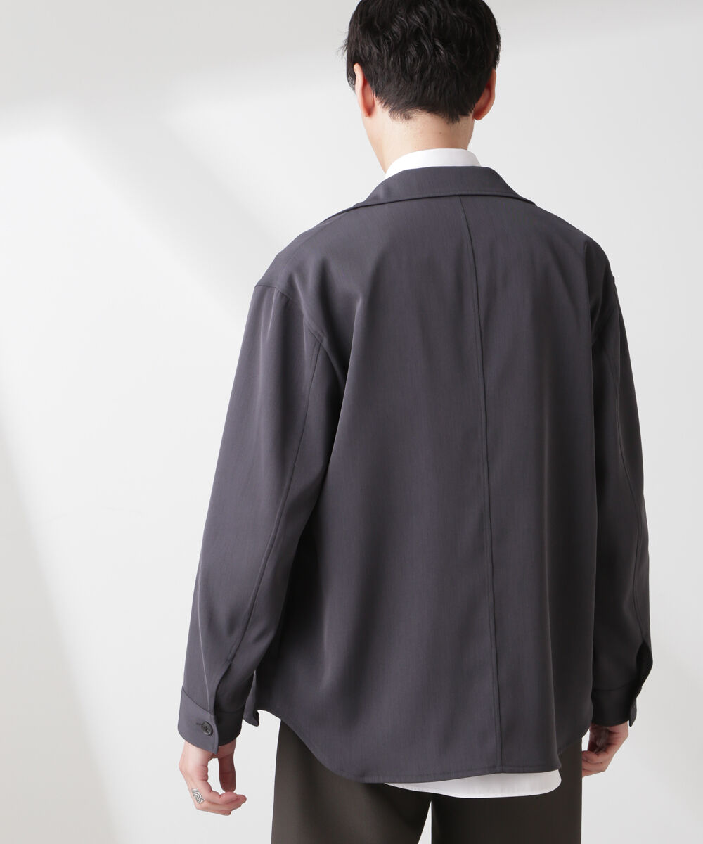 nano･universe「ドライツイル オーバーシャツジャケット」|テーラードジャケット|