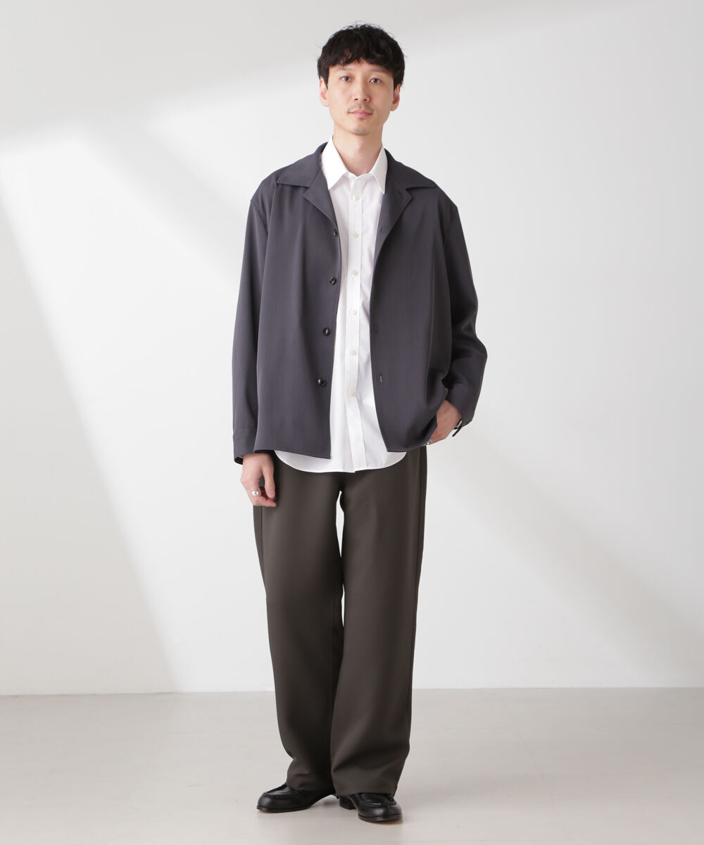 nano･universe「ドライツイル オーバーシャツジャケット」|テーラードジャケット|