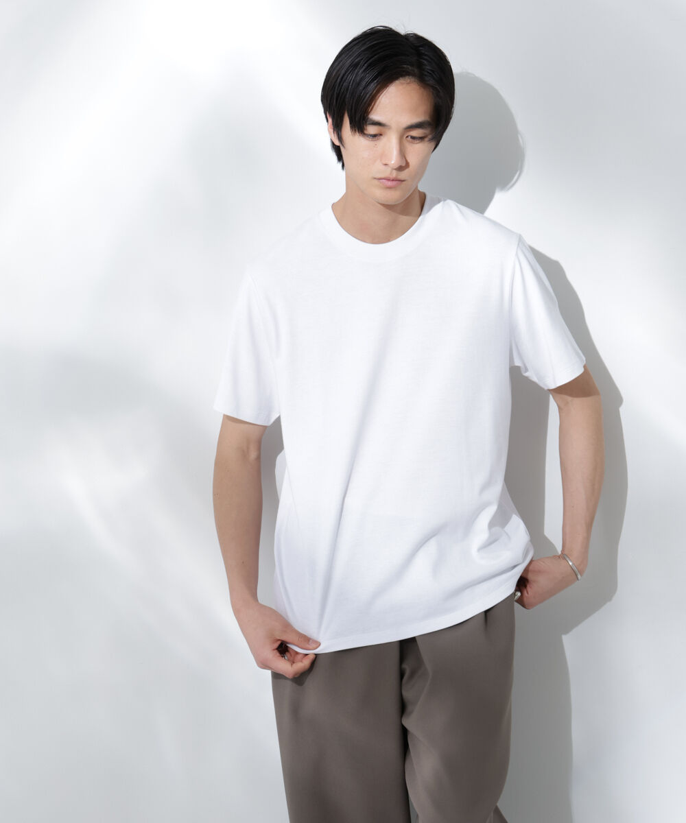 nano･universe「Anti Soaked(R) 汗染み防止 クルーネック レギュラーシルエットTシャツ」|Tシャツ・カットソー|
