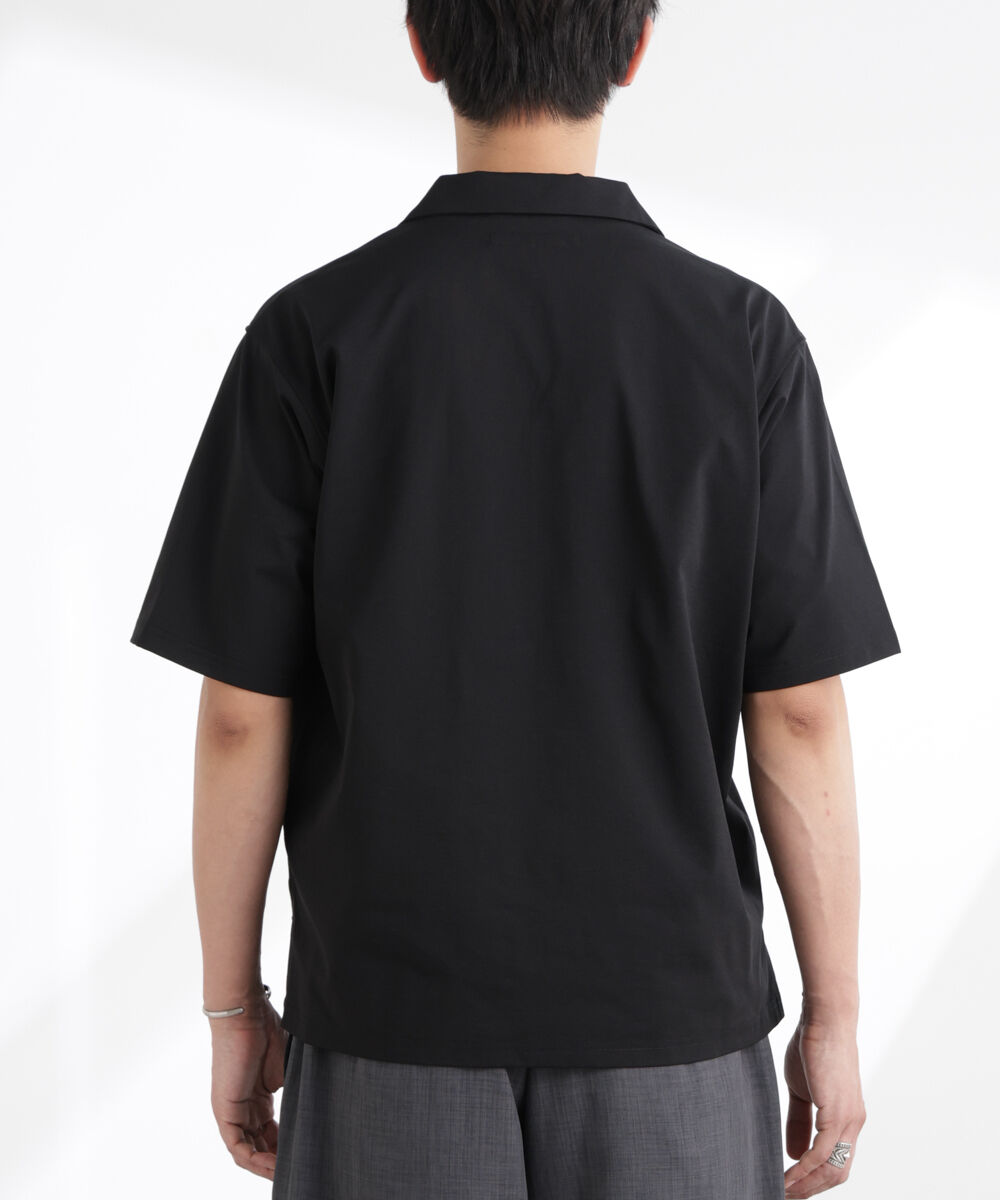 nano･universe「ドライジャージーオープンカラーシャツ 半袖(セットアップ可)」|シャツ・ブラウス|