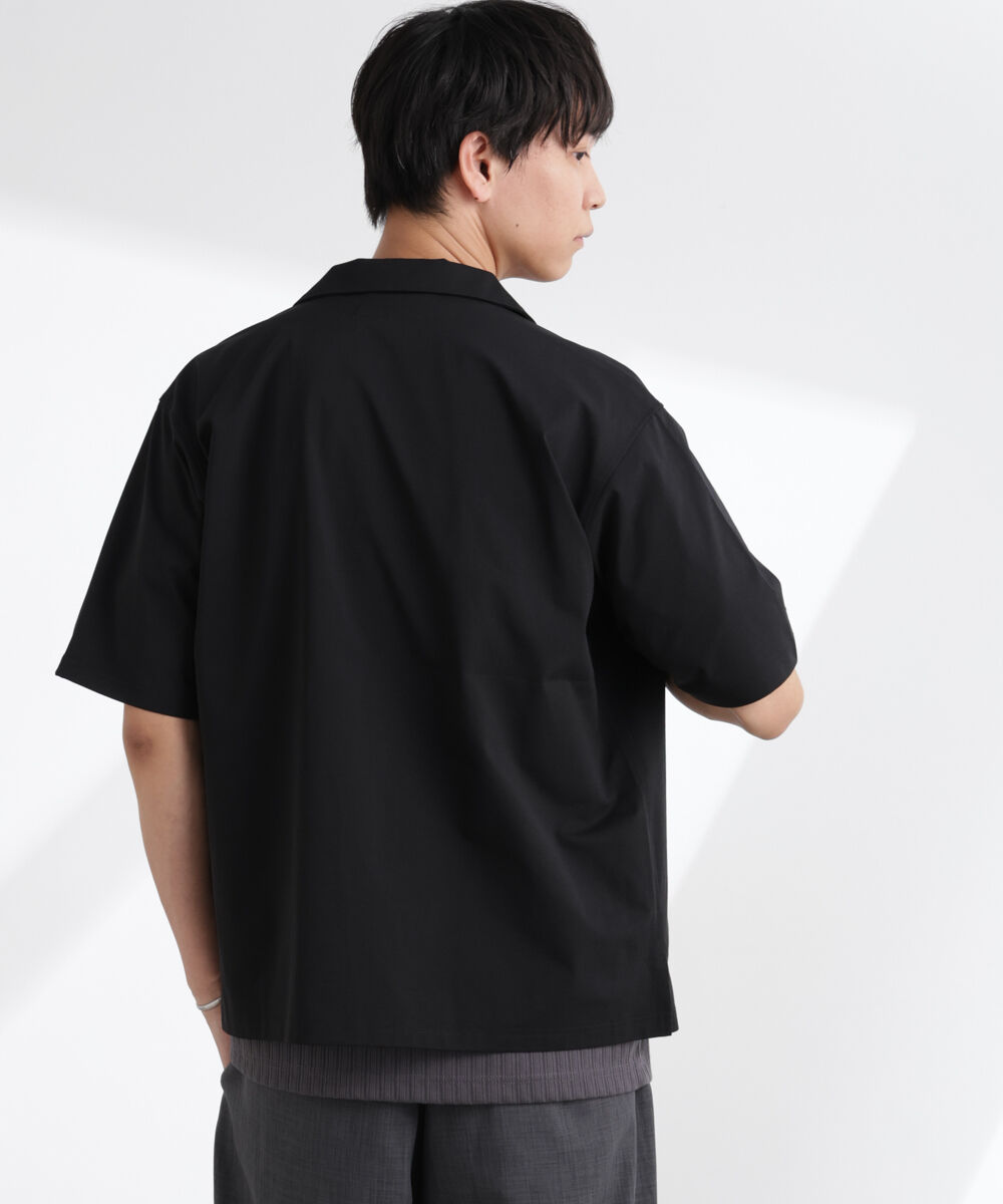 nano･universe「ドライジャージーオープンカラーシャツ 半袖(セットアップ可)」|シャツ・ブラウス|