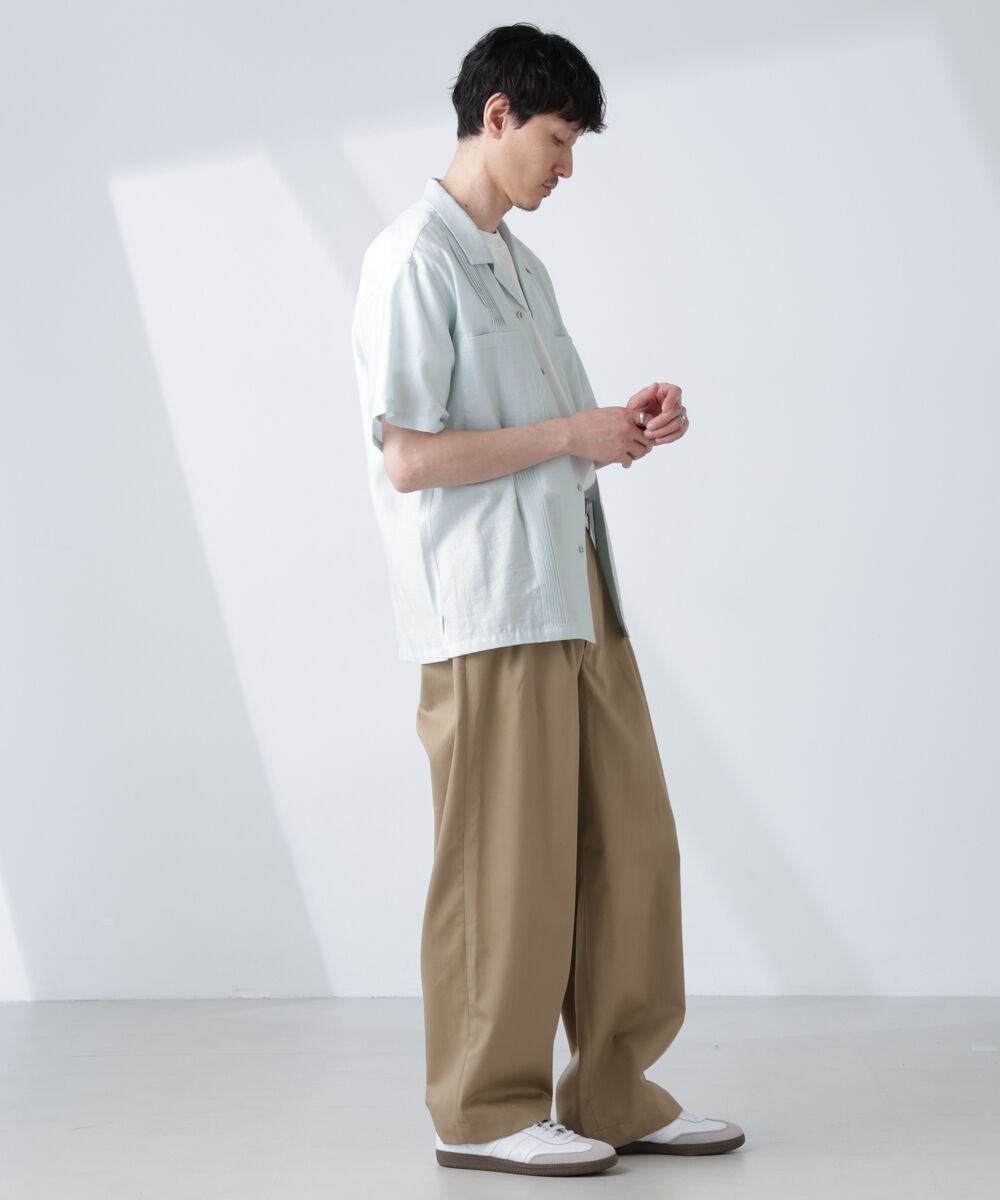 nano･universe「オープンカラーキューバシャツ」|シャツ・ブラウス|