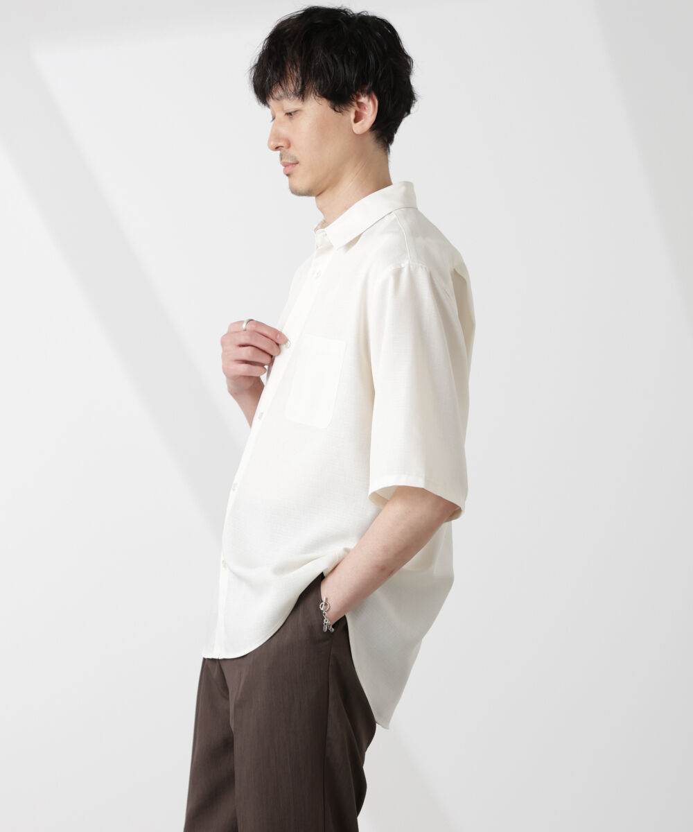 nano･universe「テックリネンシャツ 半袖」|シャツ・ブラウス|