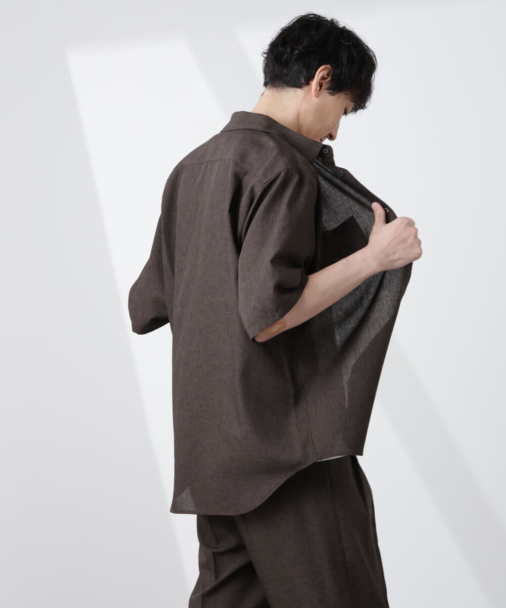 nano･universe「テックリネンシャツ 半袖」|シャツ・ブラウス|
