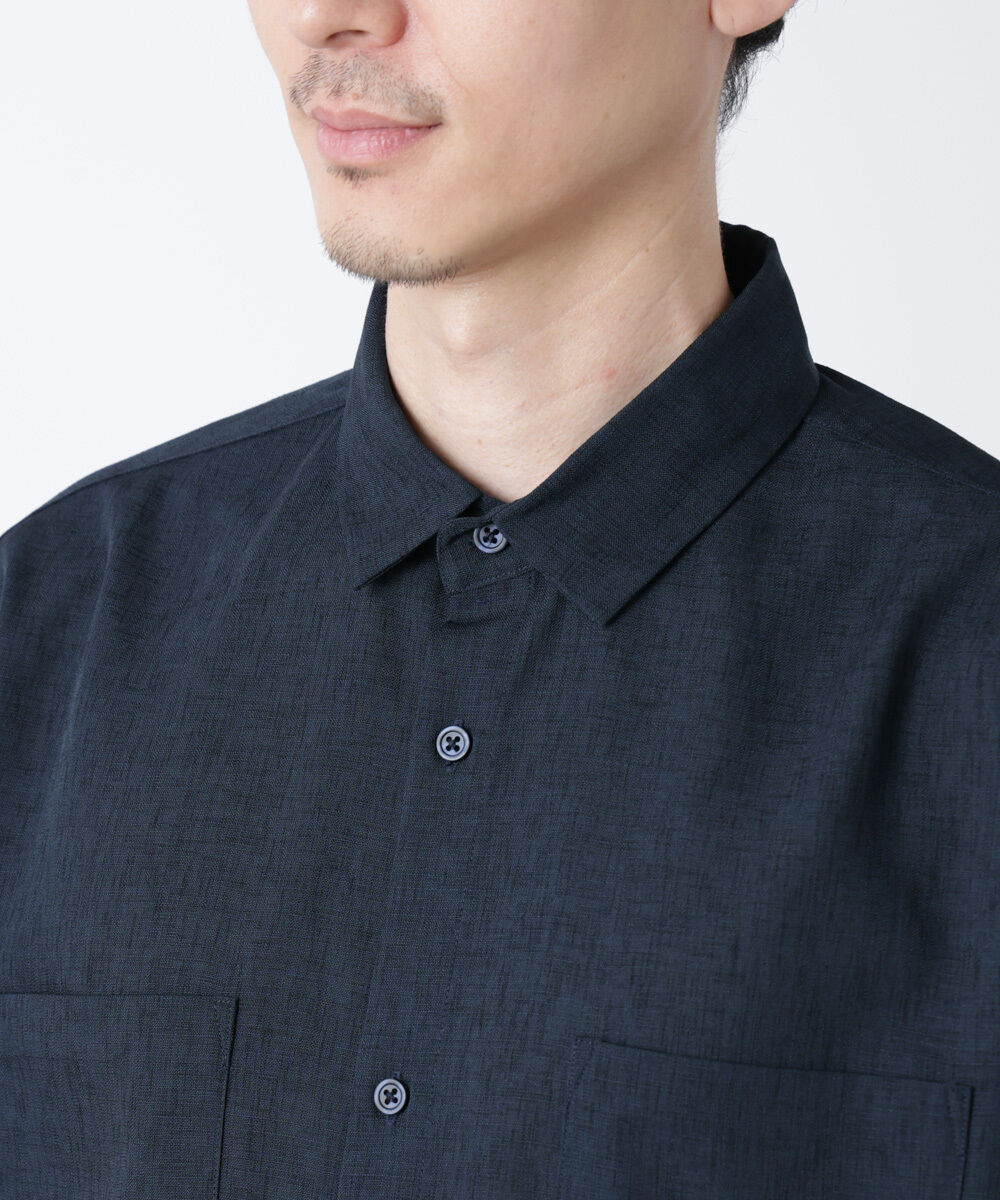 nano･universe「テックリネンシャツ 半袖」|シャツ・ブラウス|