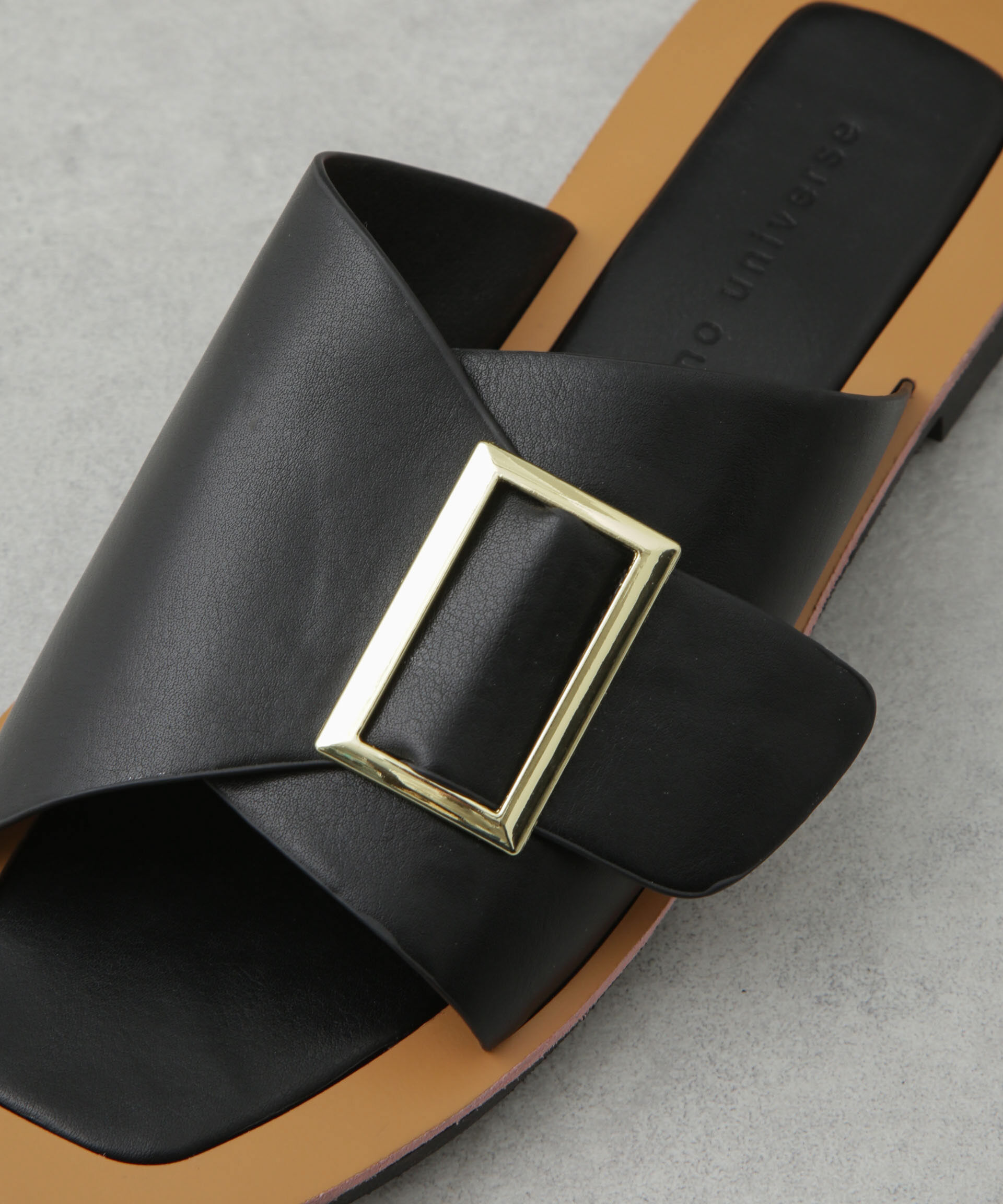 nano･universe「バックルフラットサンダル」|ビジネス・ドレスシューズ|