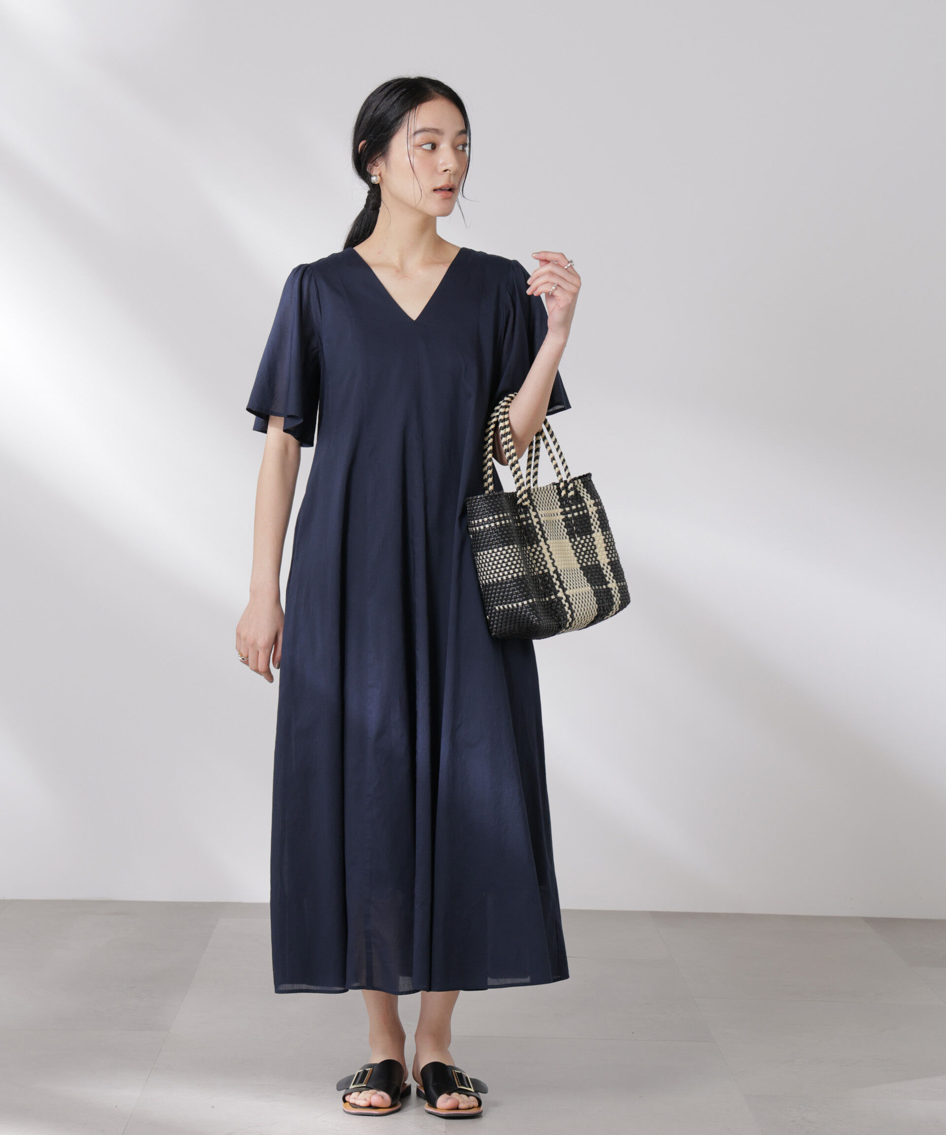 nano･universe「made in india コットンフレアワンピース」|ワンピース|