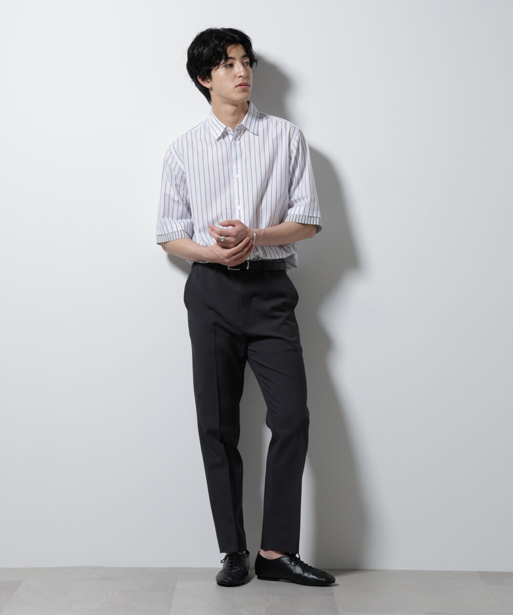 nano･universe「クレイジーストライプシャツ 半袖 １」|シャツ・ブラウス|