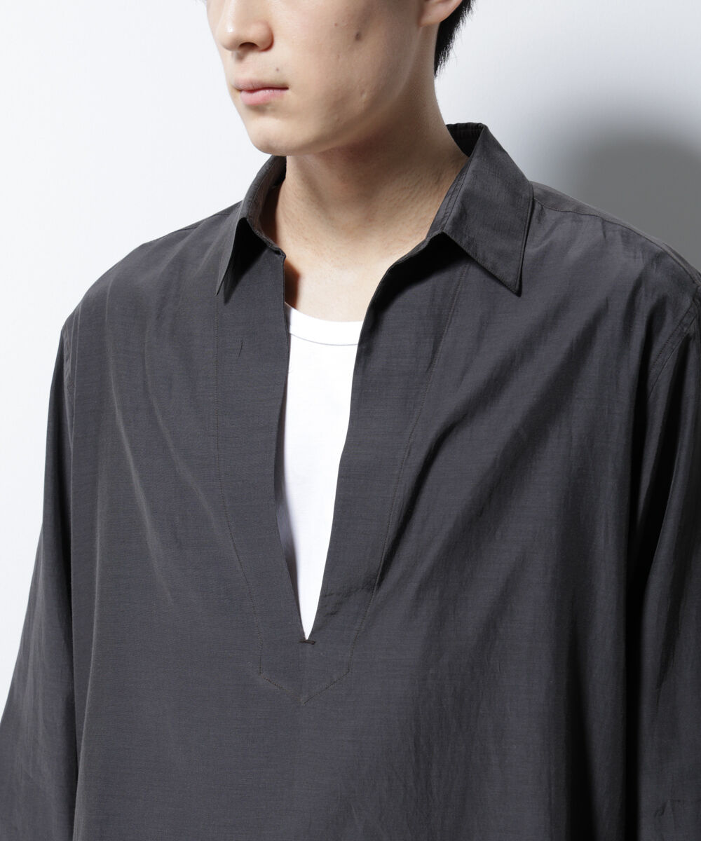 nano･universe「キュプラコットンバルーズシャツ 長袖」|シャツ・ブラウス|