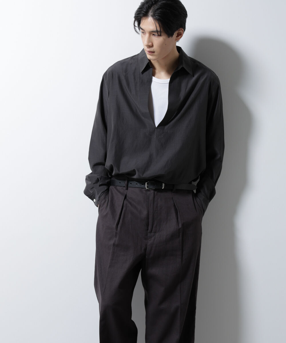 nano･universe「キュプラコットンバルーズシャツ 長袖」|シャツ・ブラウス|