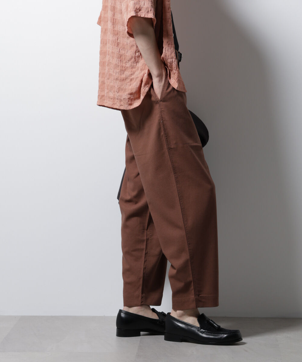 nano･universe「リネンミックスリラックスイージーパンツ」|チノ|