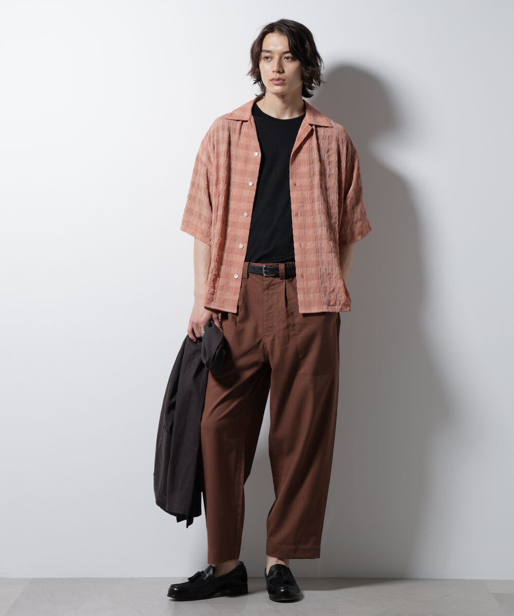 nano･universe「リネンミックスリラックスイージーパンツ」|チノ|