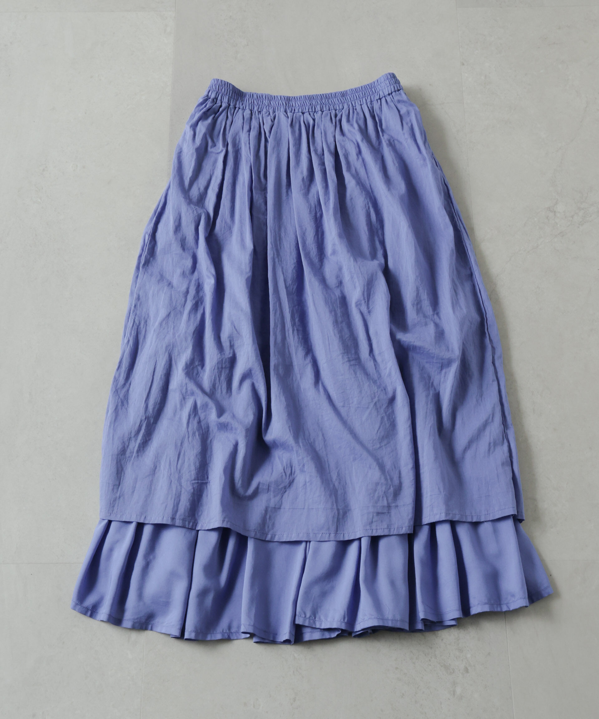 nano･universe「made in INDIA ギャザー切り替えフレアスカート(セットアップ可)」|スカート|