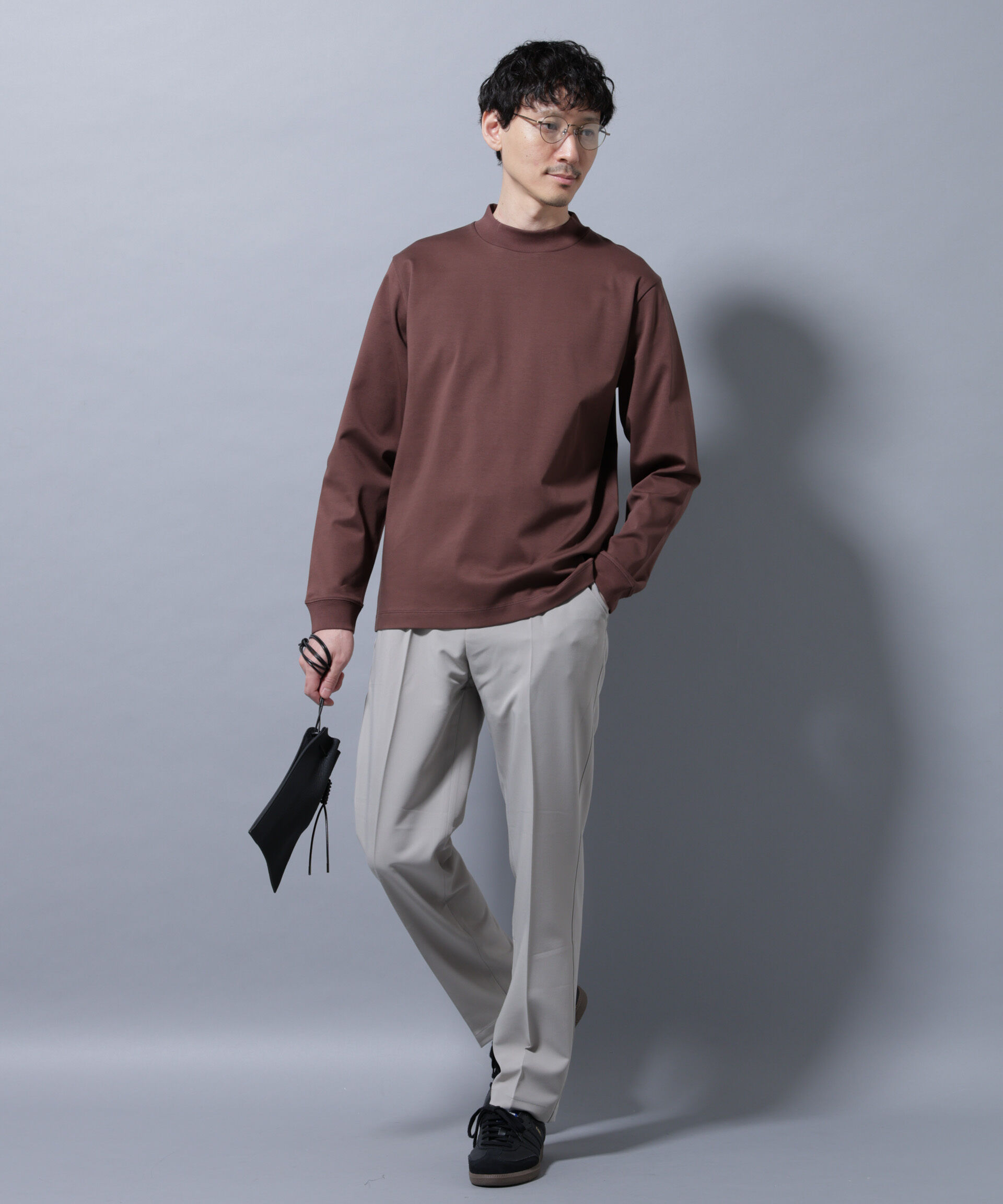 nano･universe「アンチスメルモックネックTシャツ 長袖」|Tシャツ・カットソー|