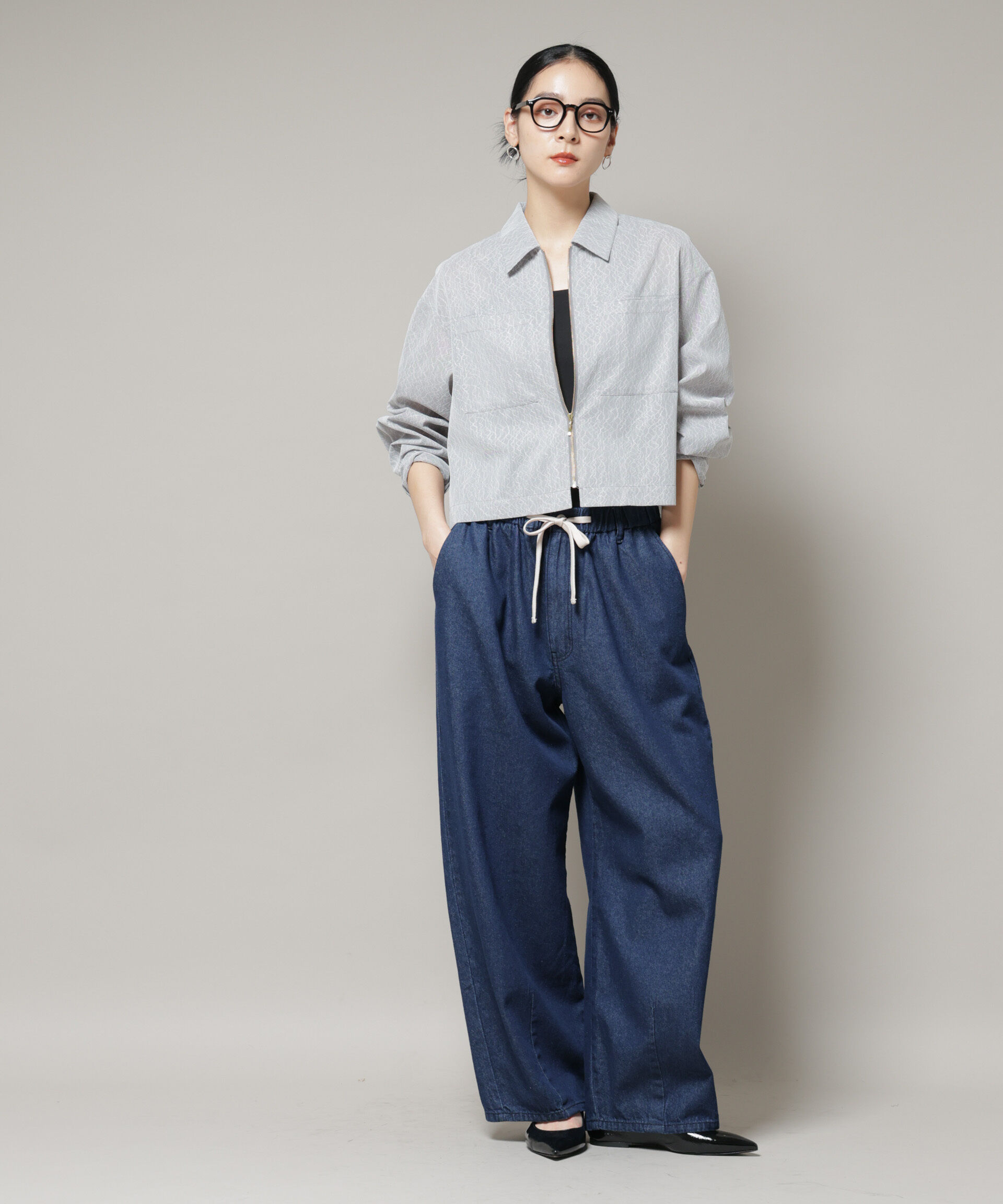 nano･universe「レースボンディングシャツブルゾン」|テーラードジャケット|