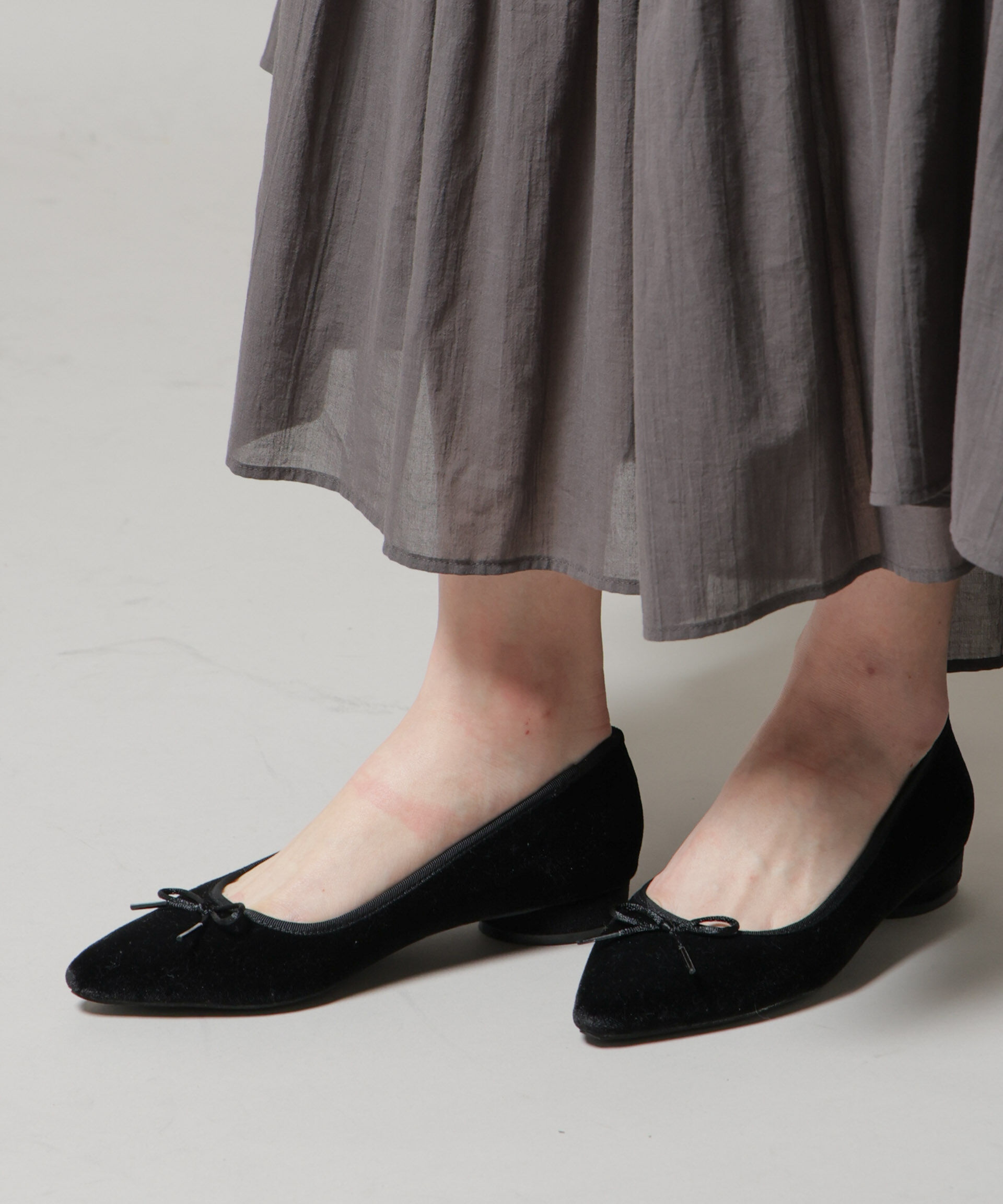 nano･universe「ポインテッドバレエシューズ」|ビジネス・ドレスシューズ|ブラック