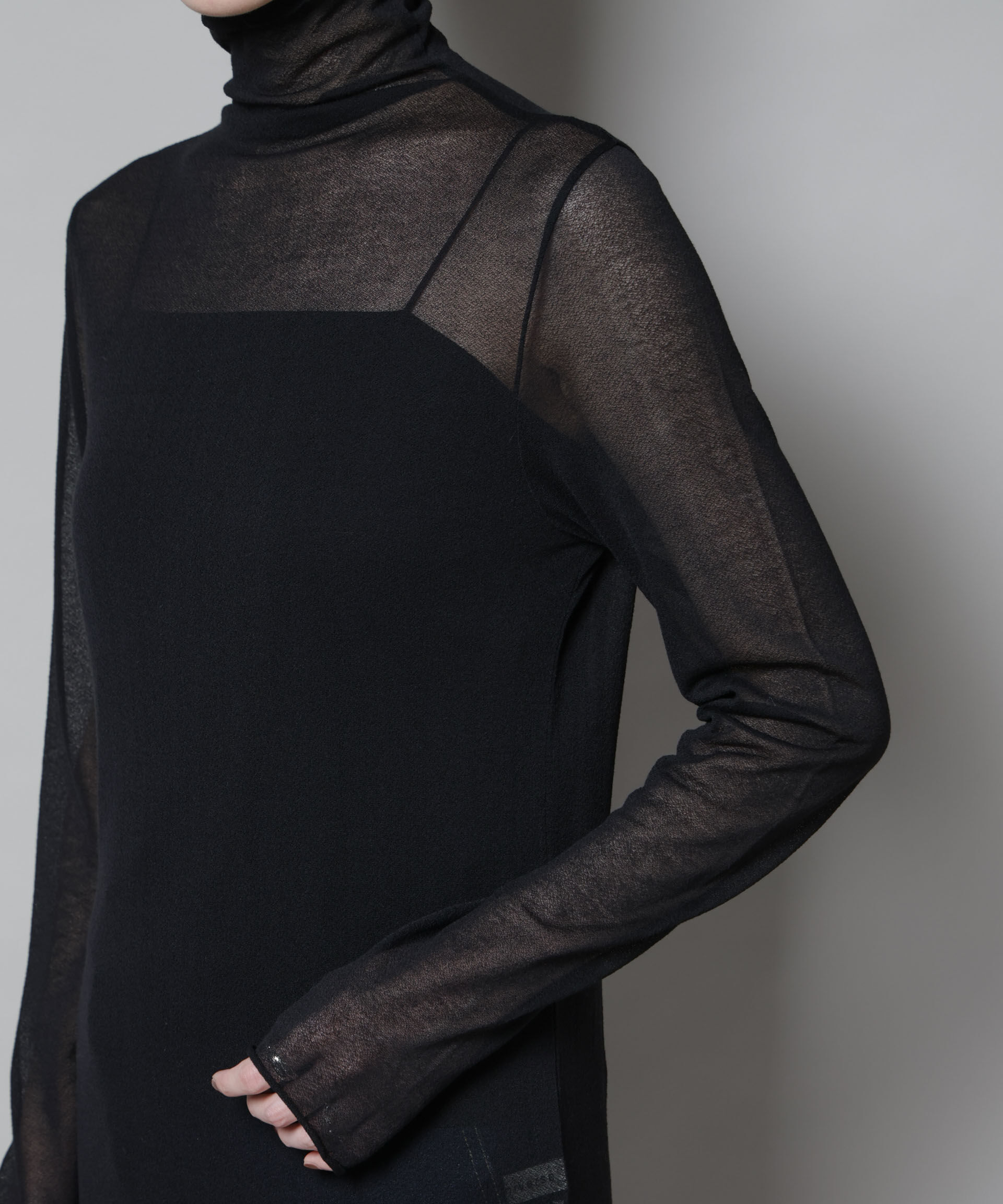 nano･universe「梨地シアータートルカットトップス」|Tシャツ・カットソー|