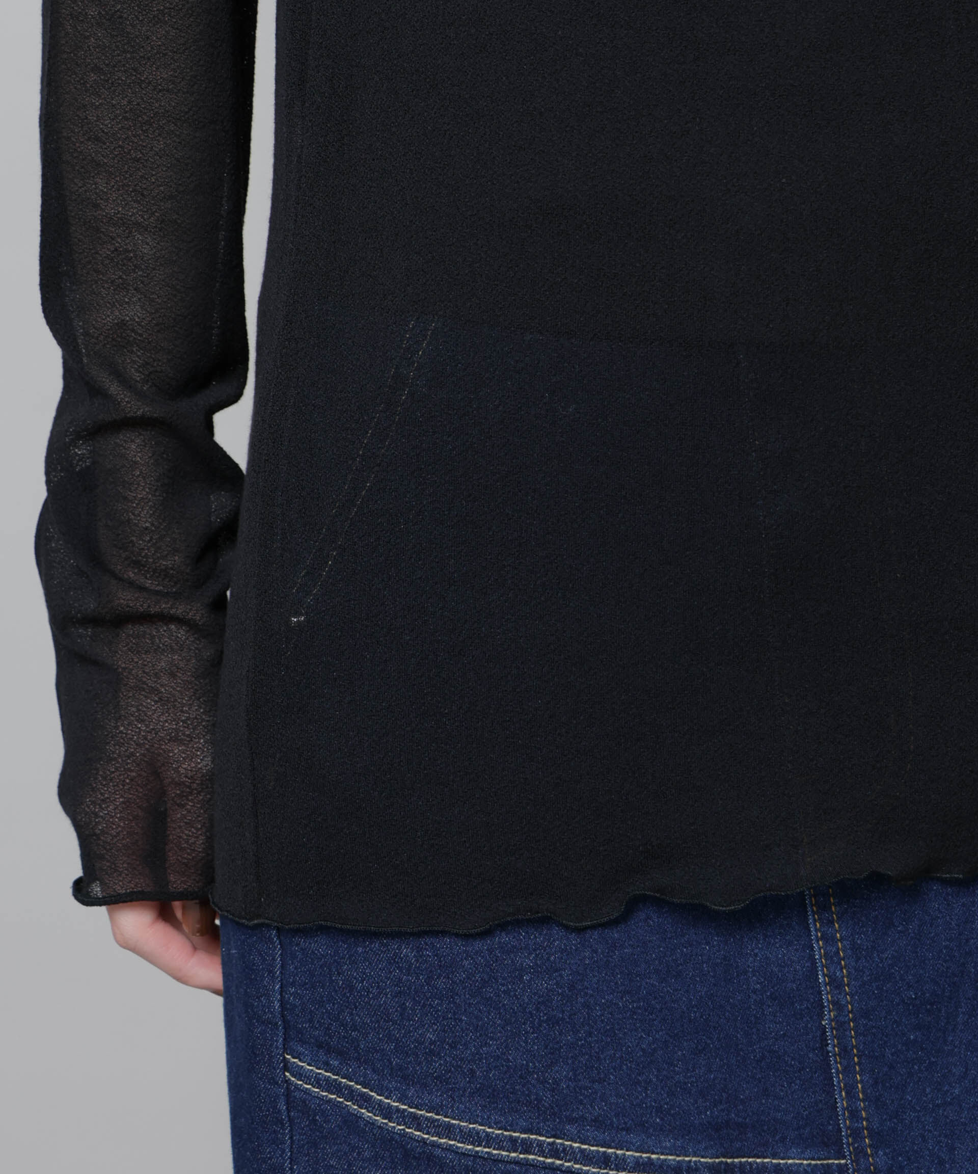 nano･universe「梨地シアータートルカットトップス」|Tシャツ・カットソー|