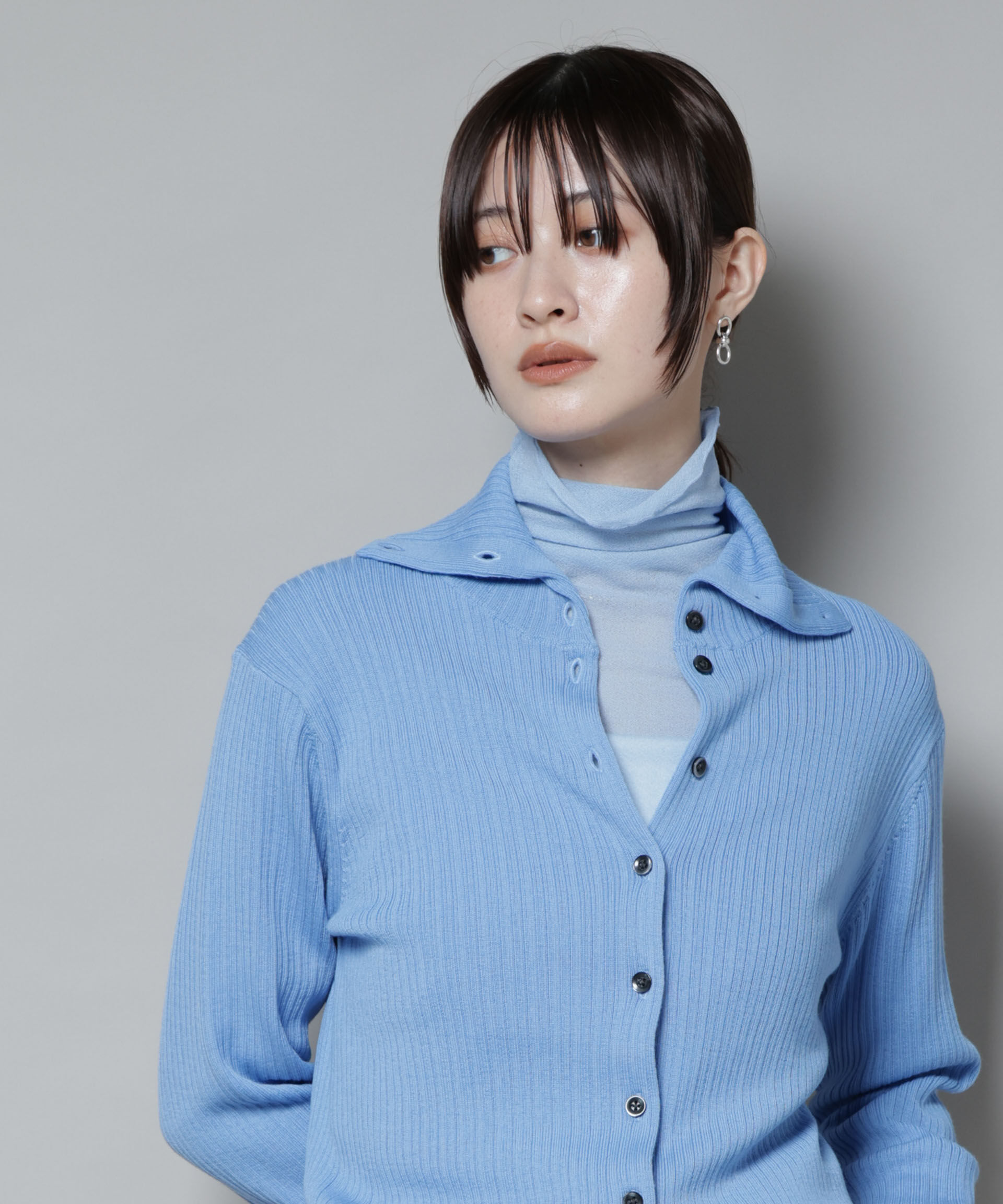 nano･universe「梨地シアータートルカットトップス」|Tシャツ・カットソー|