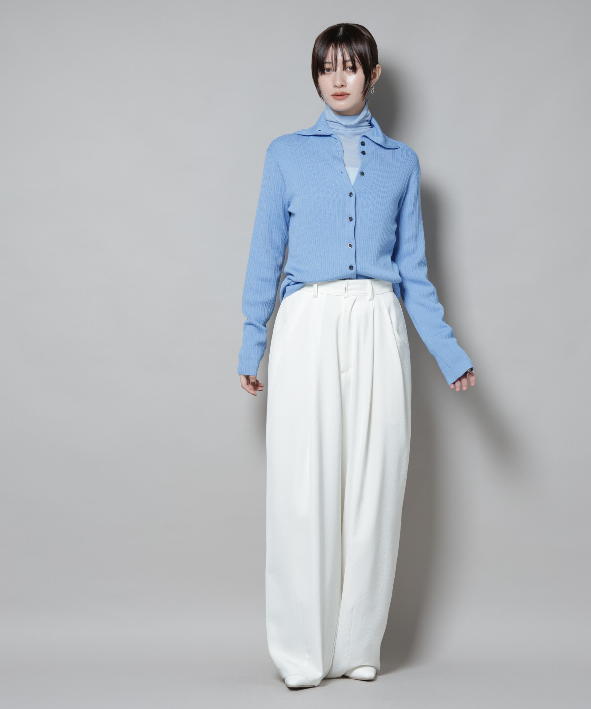 nano･universe「梨地シアータートルカットトップス」|Tシャツ・カットソー|