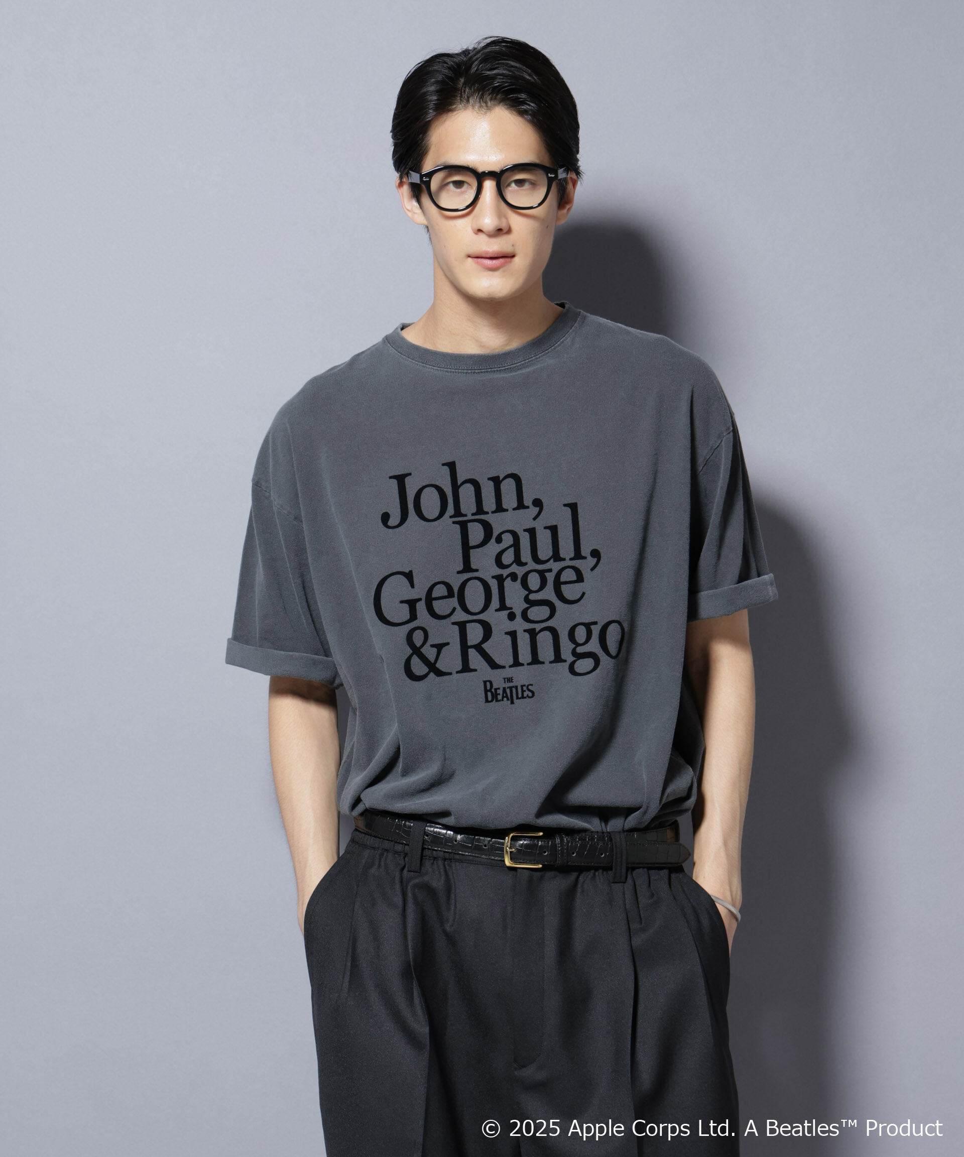 nano･universe「別注GOOD ROCK SPEED BEATLES フロッキープリントTシャツ」|Tシャツ・カットソー|