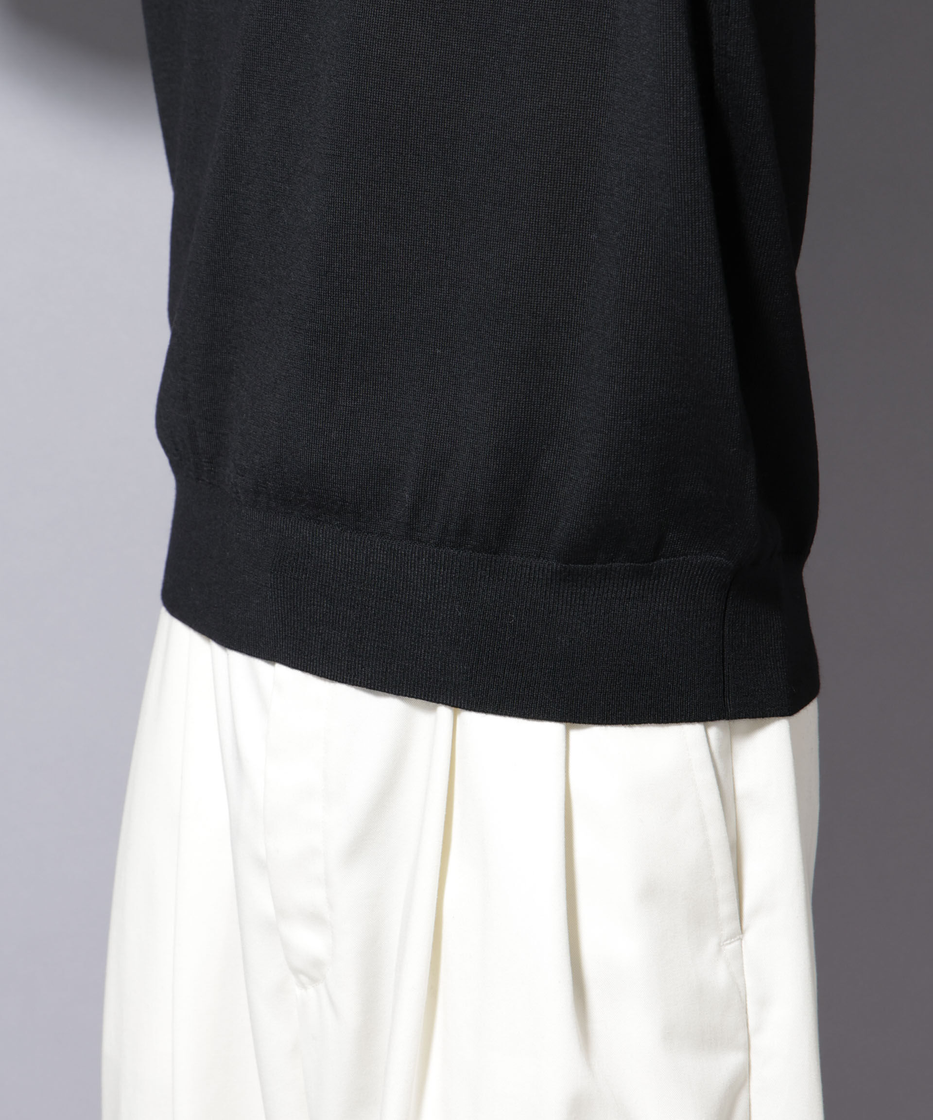 nano･universe「「毛玉レスニット」ファインゲージVネック」|ニット・セーター|