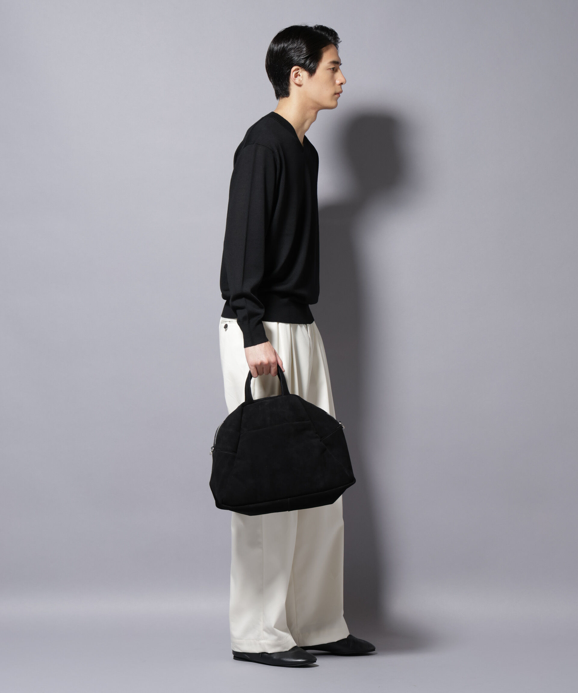 nano･universe「「毛玉レスニット」ファインゲージVネック」|ニット・セーター|