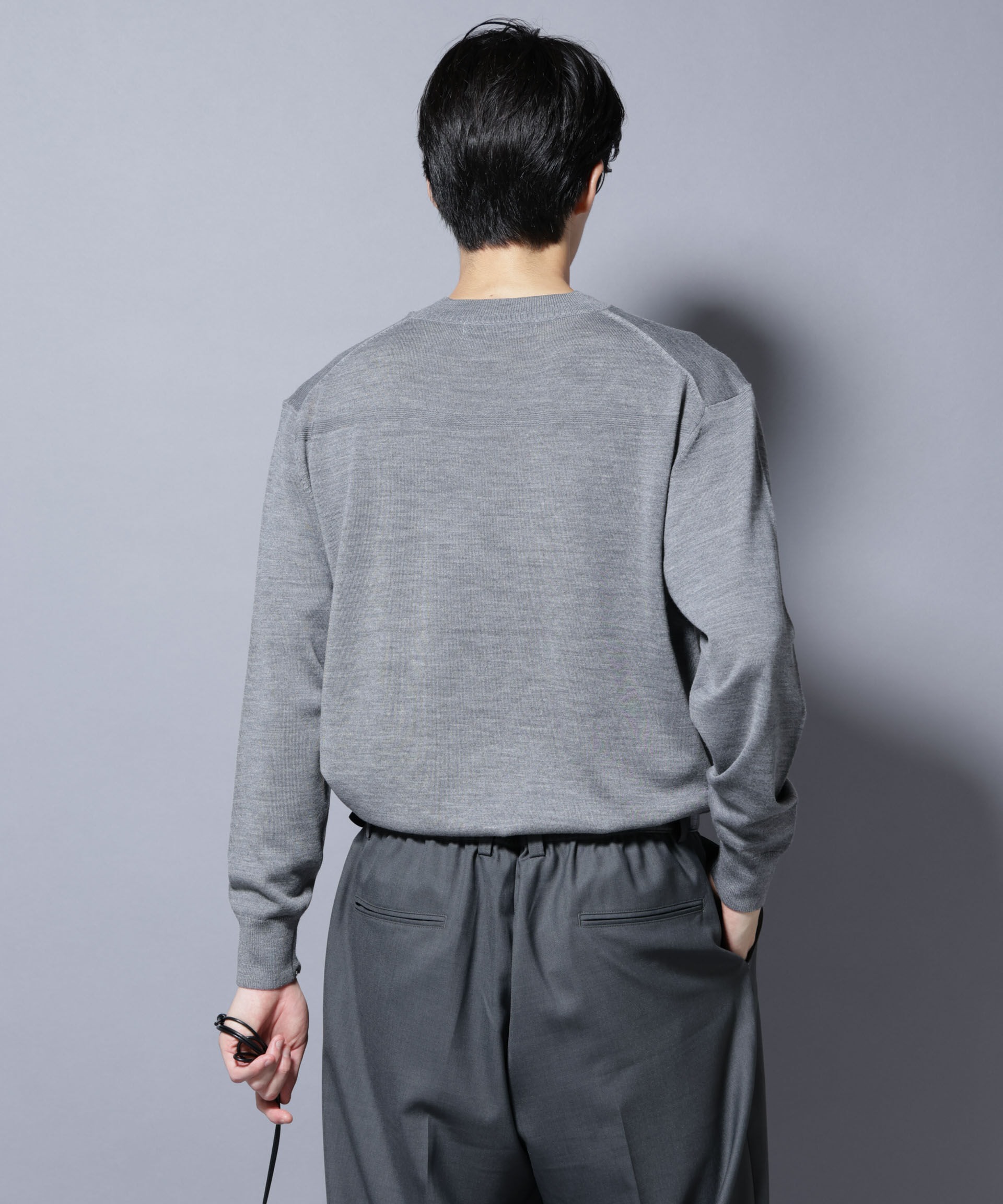 nano･universe「「毛玉レスニット」ファインゲージVネック」|ニット・セーター|