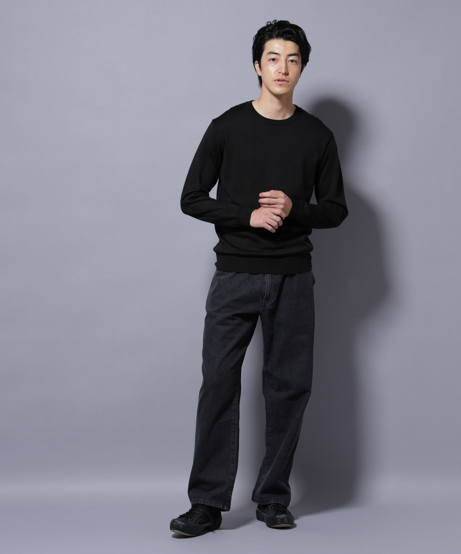 nano･universe「タスマニアミックスクルーネックニット」|ニット・セーター|