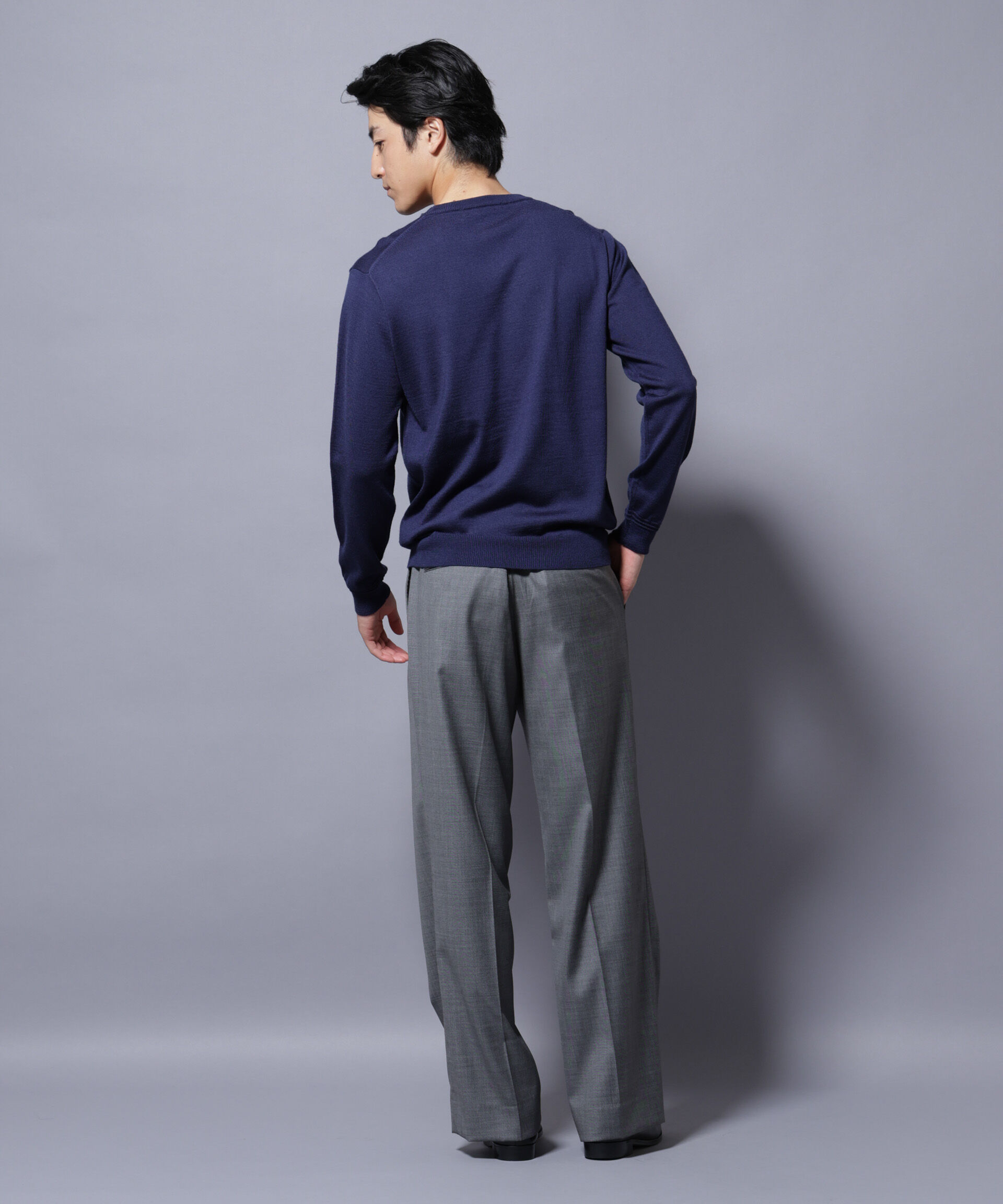 nano･universe「タスマニアミックスクルーネックニット」|ニット・セーター|