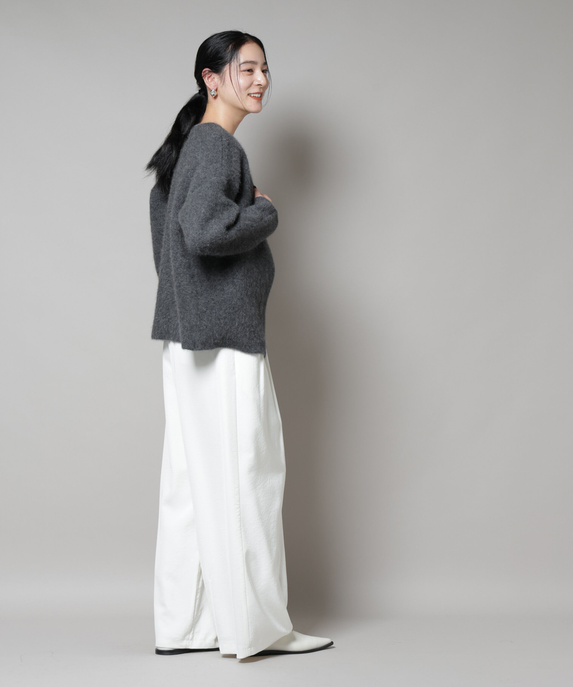 nano･universe「ウォッシャブルフォックスリバーニットジャケット」|ニット・セーター|