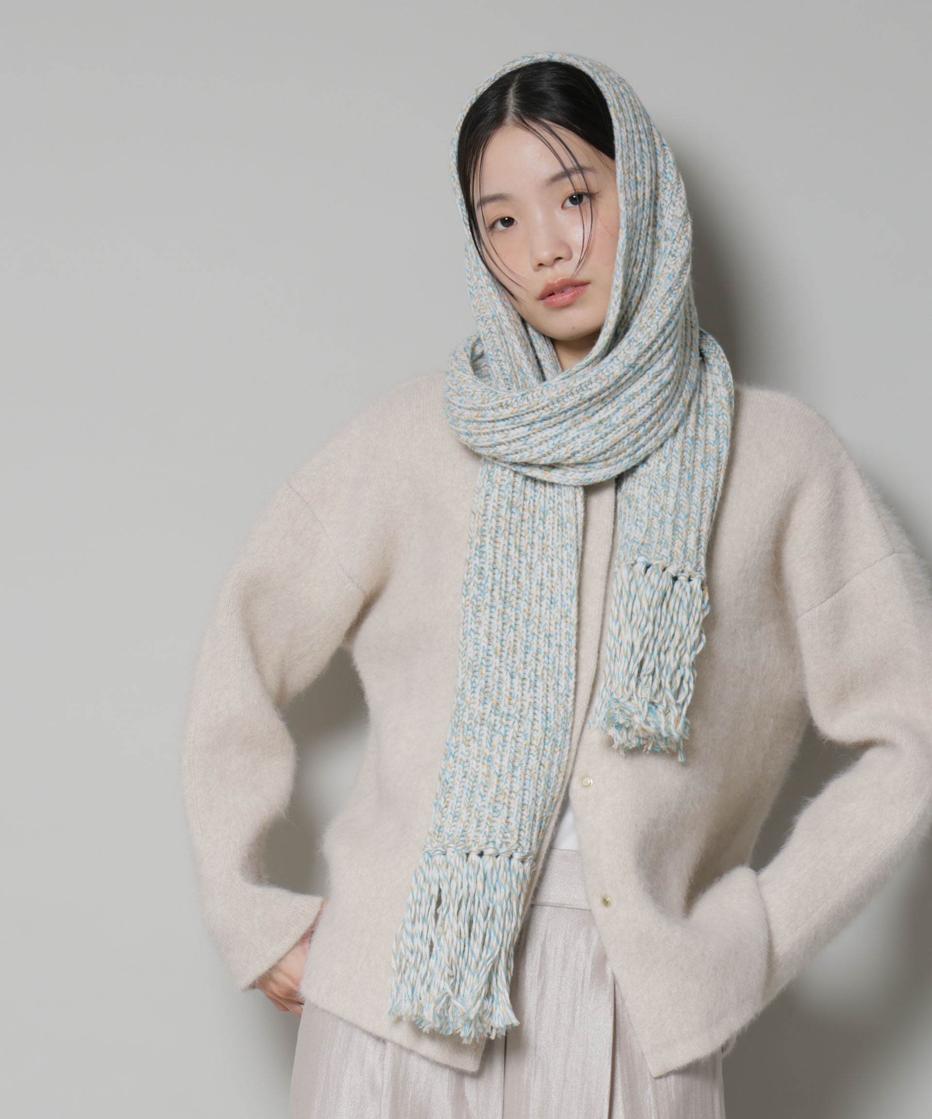 nano･universe「ウォッシャブルフォックスリバーニットジャケット」|ニット・セーター|