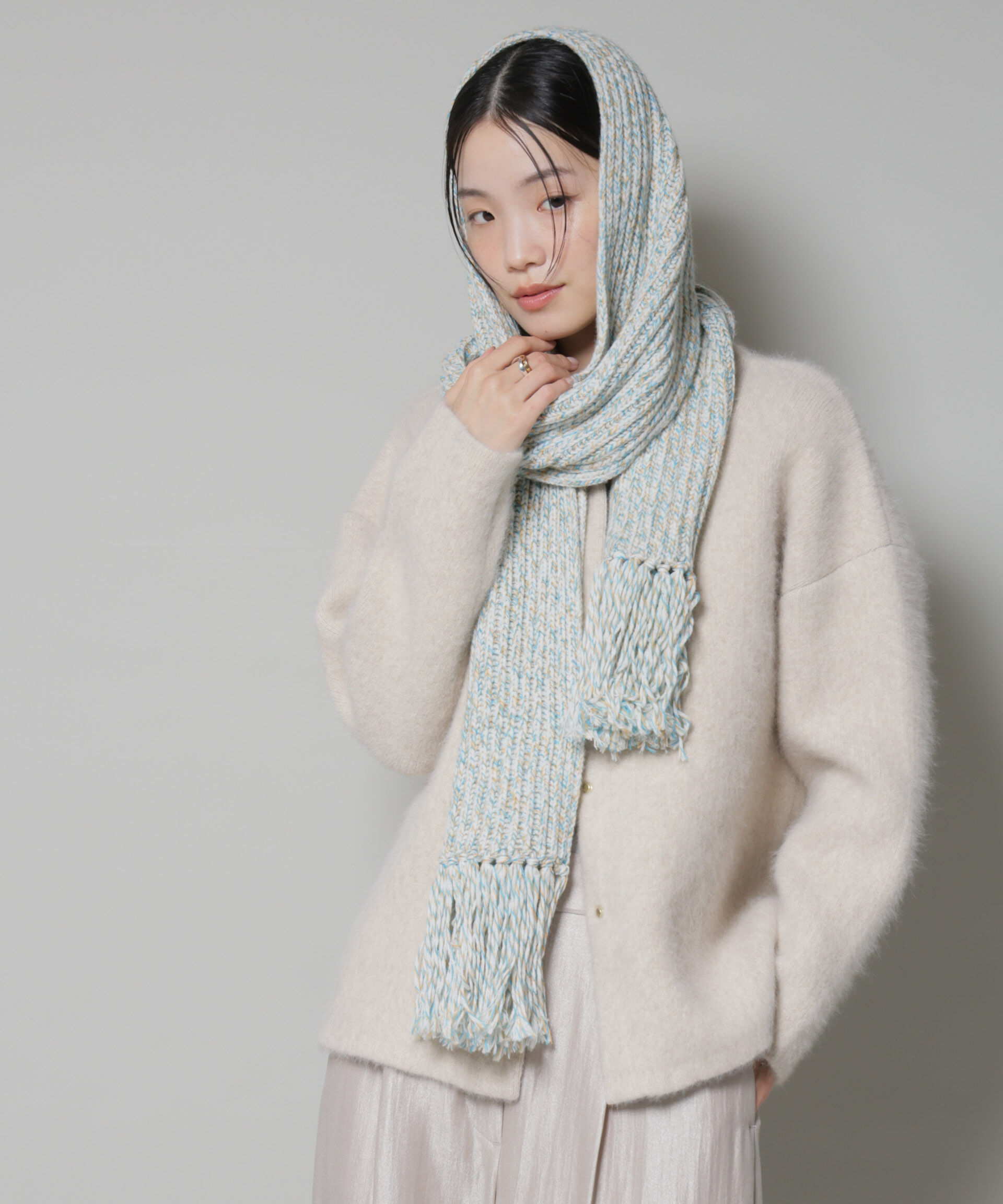 nano･universe「ウォッシャブルフォックスリバーニットジャケット」|ニット・セーター|