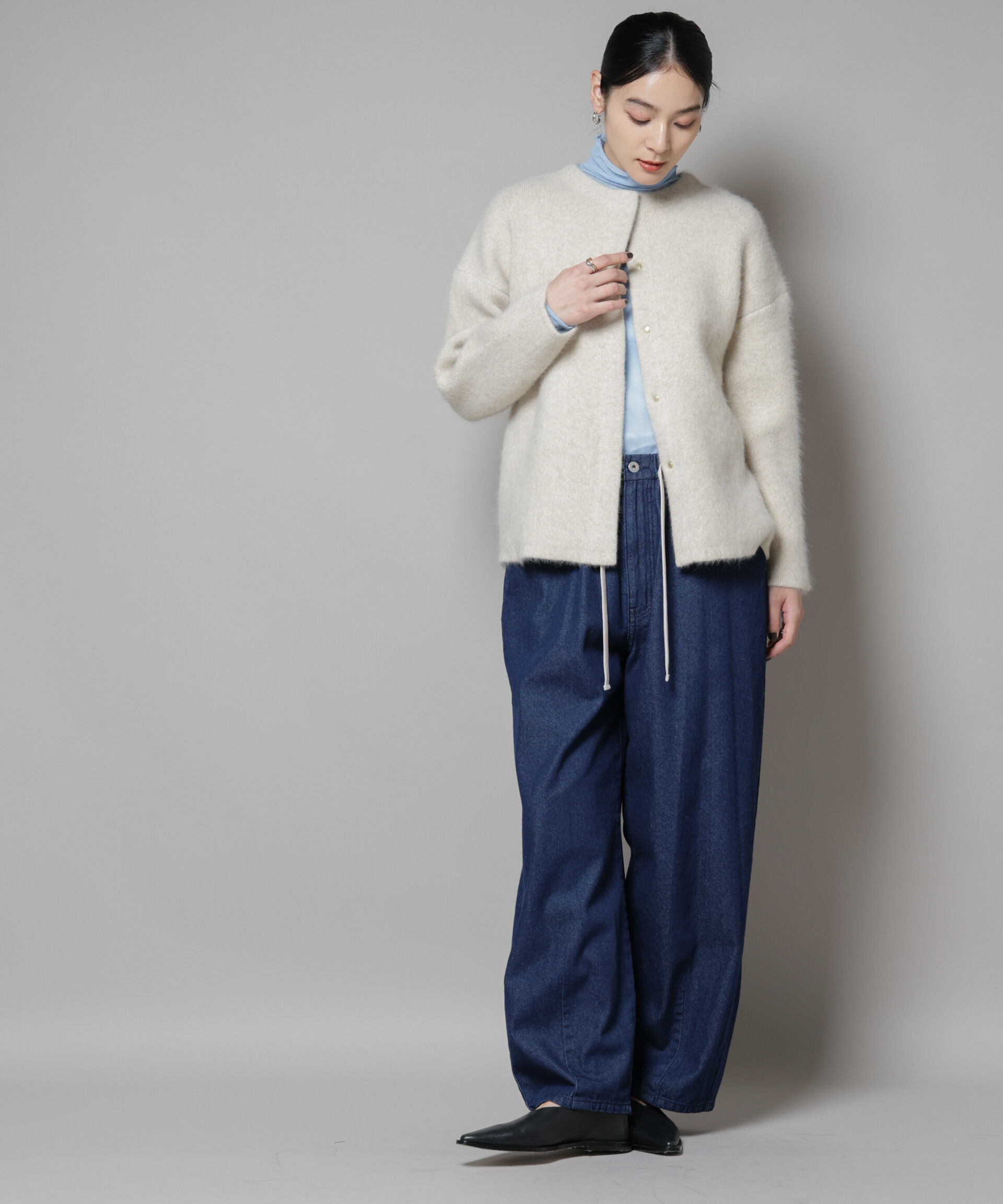 nano･universe「ウォッシャブルフォックスリバーニットジャケット」|ニット・セーター|