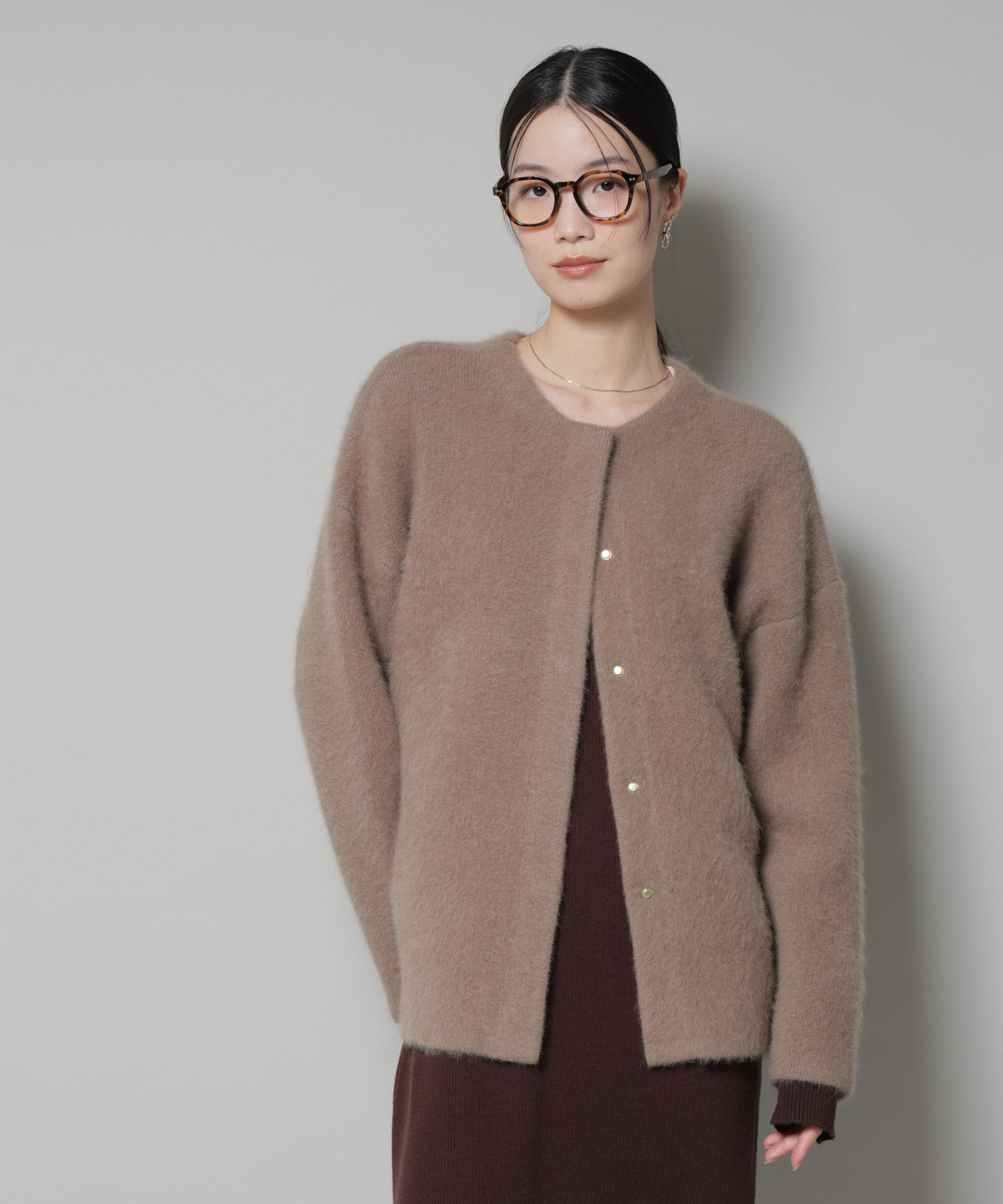 nano･universe「ウォッシャブルフォックスリバーニットジャケット」|ニット・セーター|