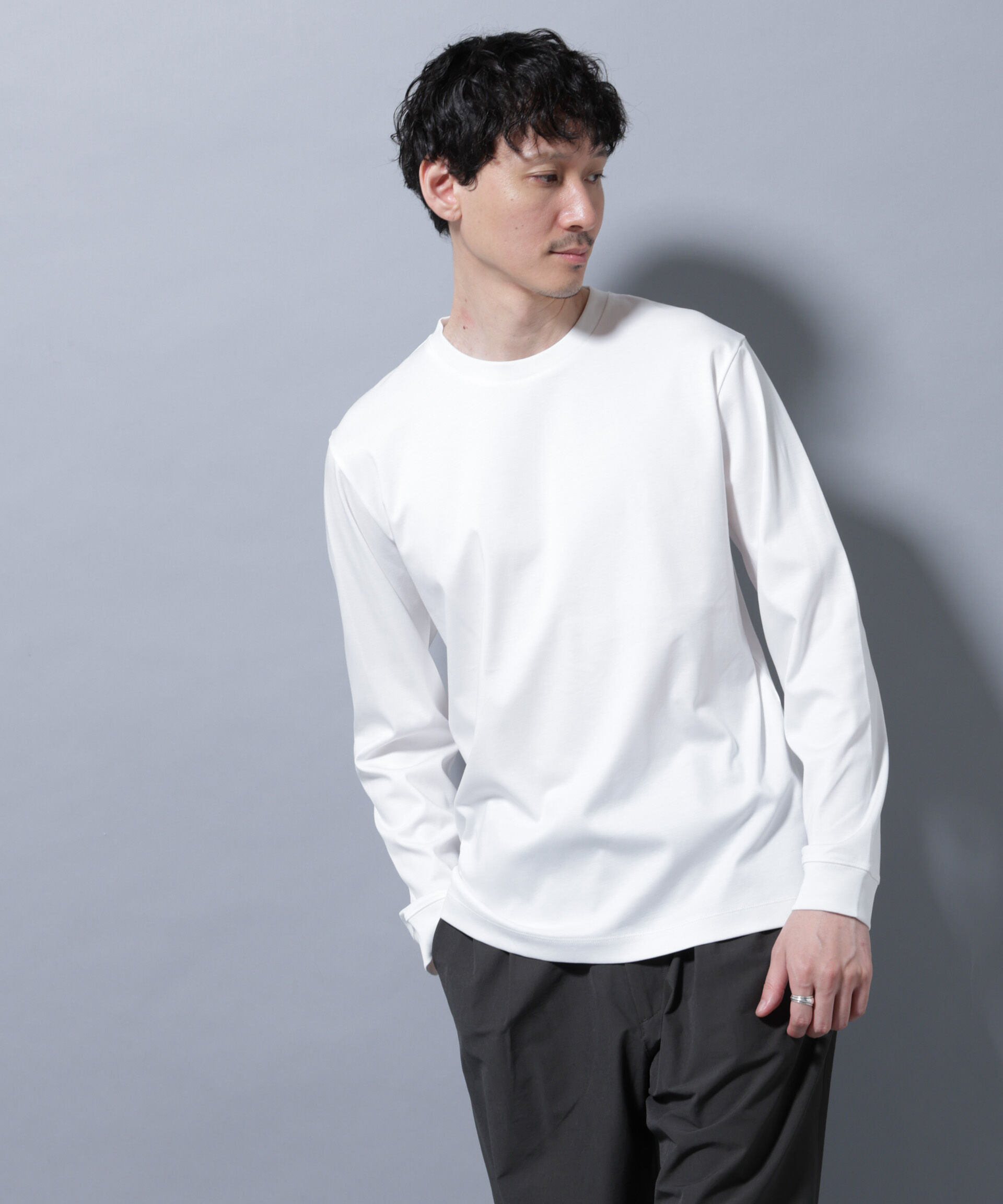 nano･universe「アンチスメルクルーネックTシャツ 長袖」|Tシャツ・カットソー|