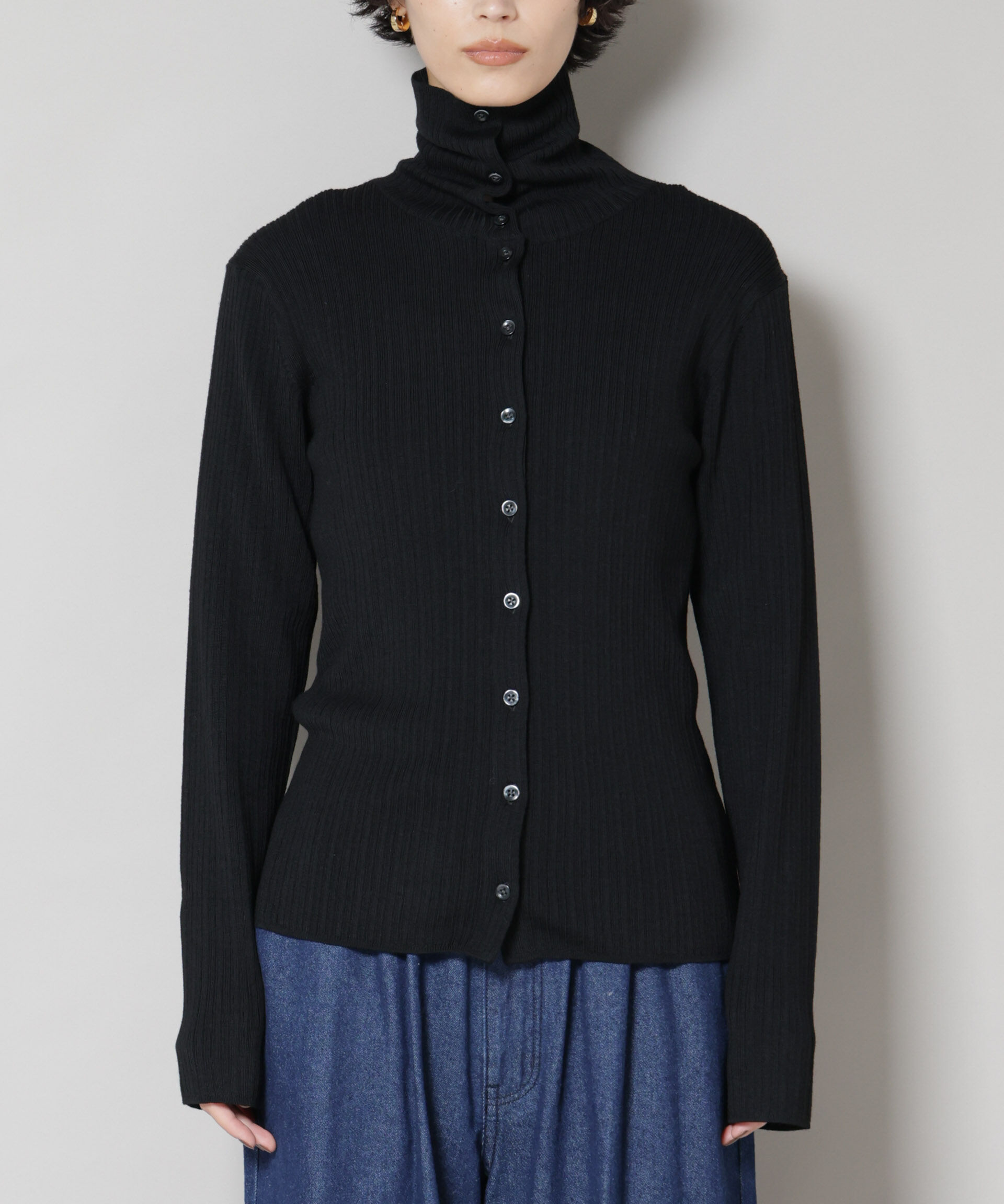 nano･universe「毛玉レスニット3wayリブタートルトップス」|ニット・セーター|