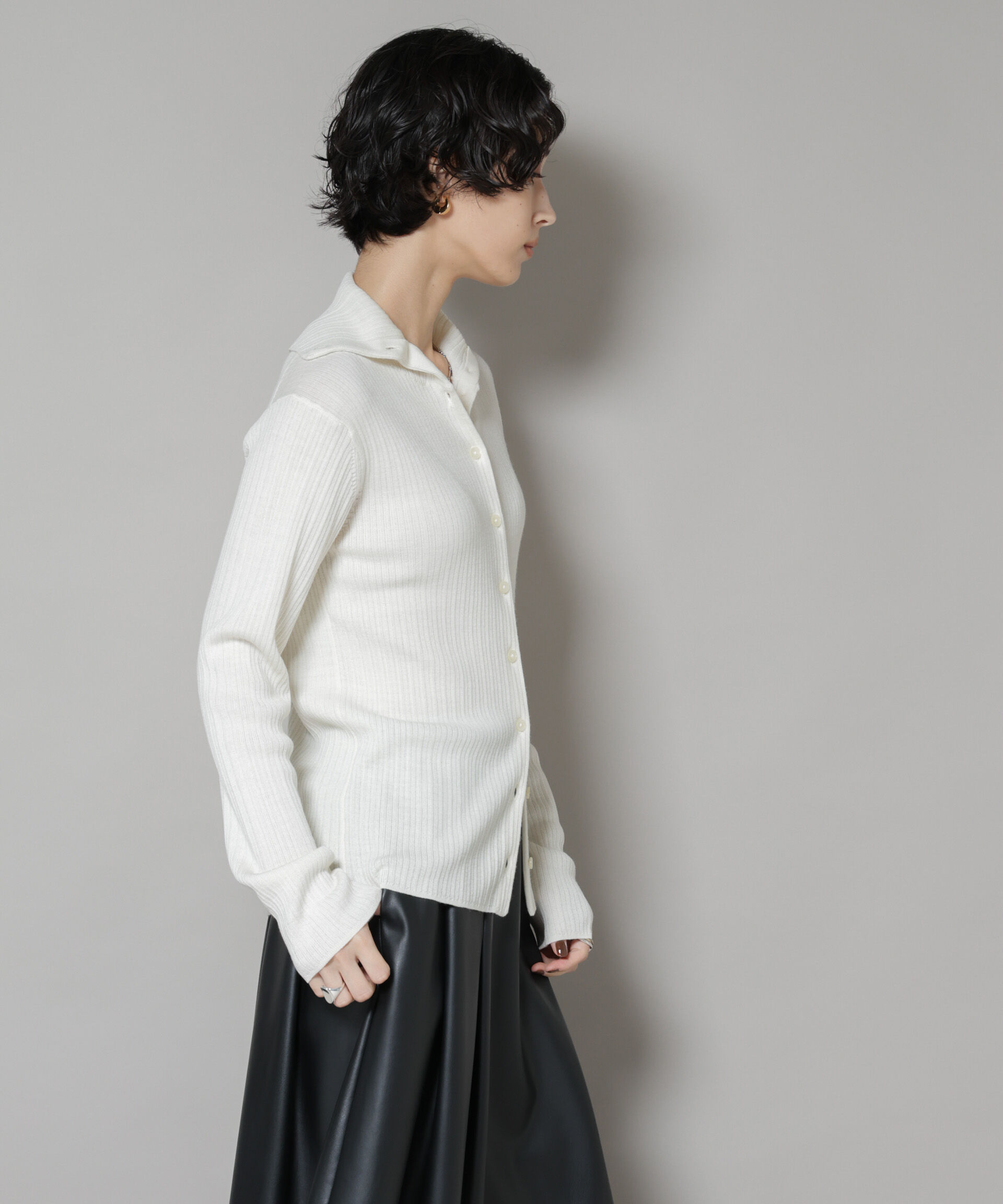 nano･universe「毛玉レスニット3wayリブタートルトップス」|ニット・セーター|