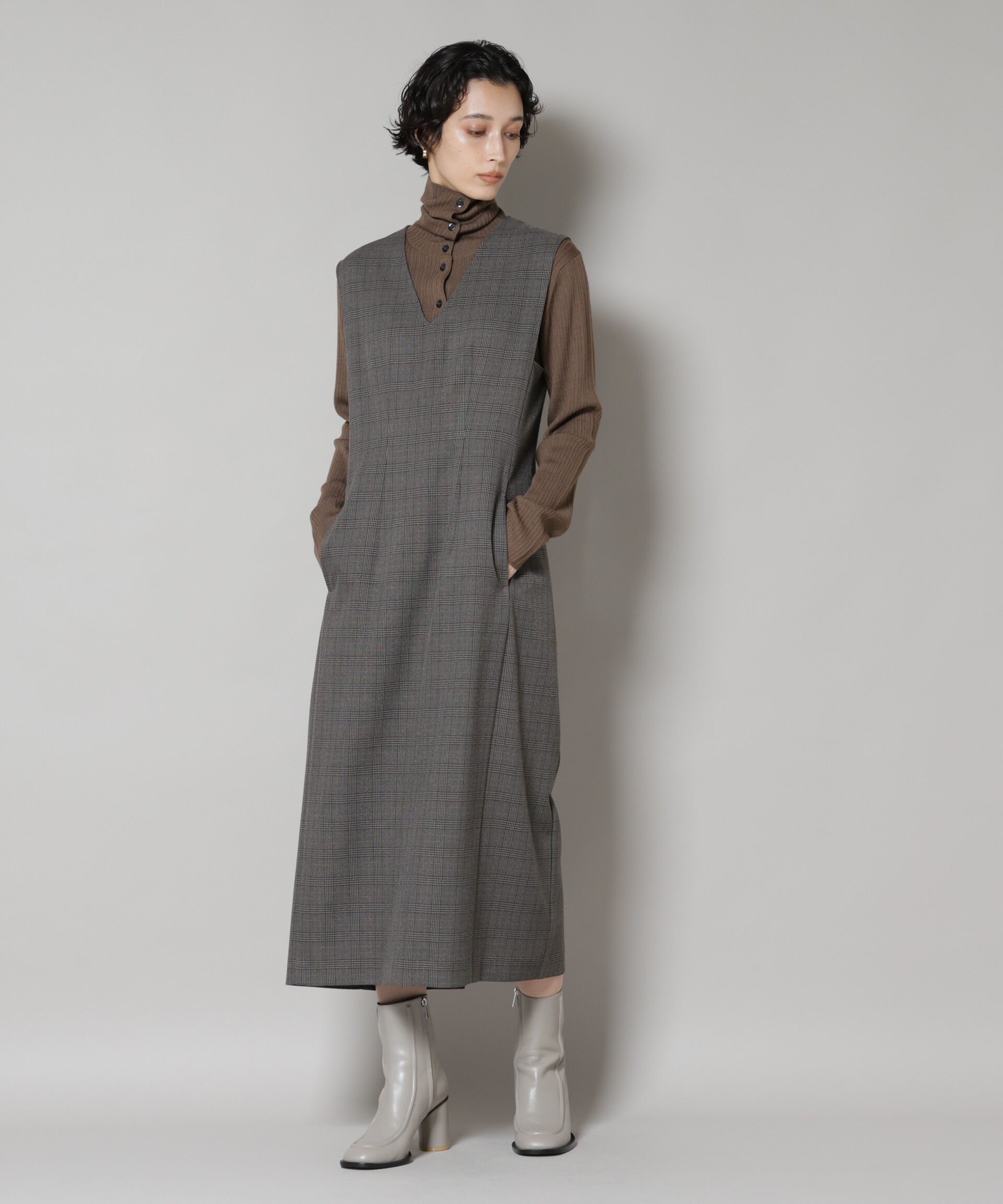 nano･universe「毛玉レスニット3wayリブタートルトップス」|ニット・セーター|