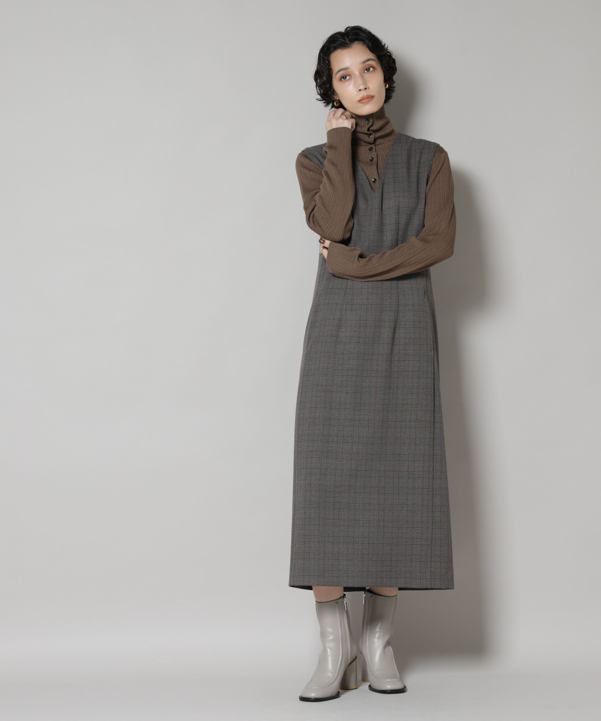 nano･universe「毛玉レスニット3wayリブタートルトップス」|ニット・セーター|